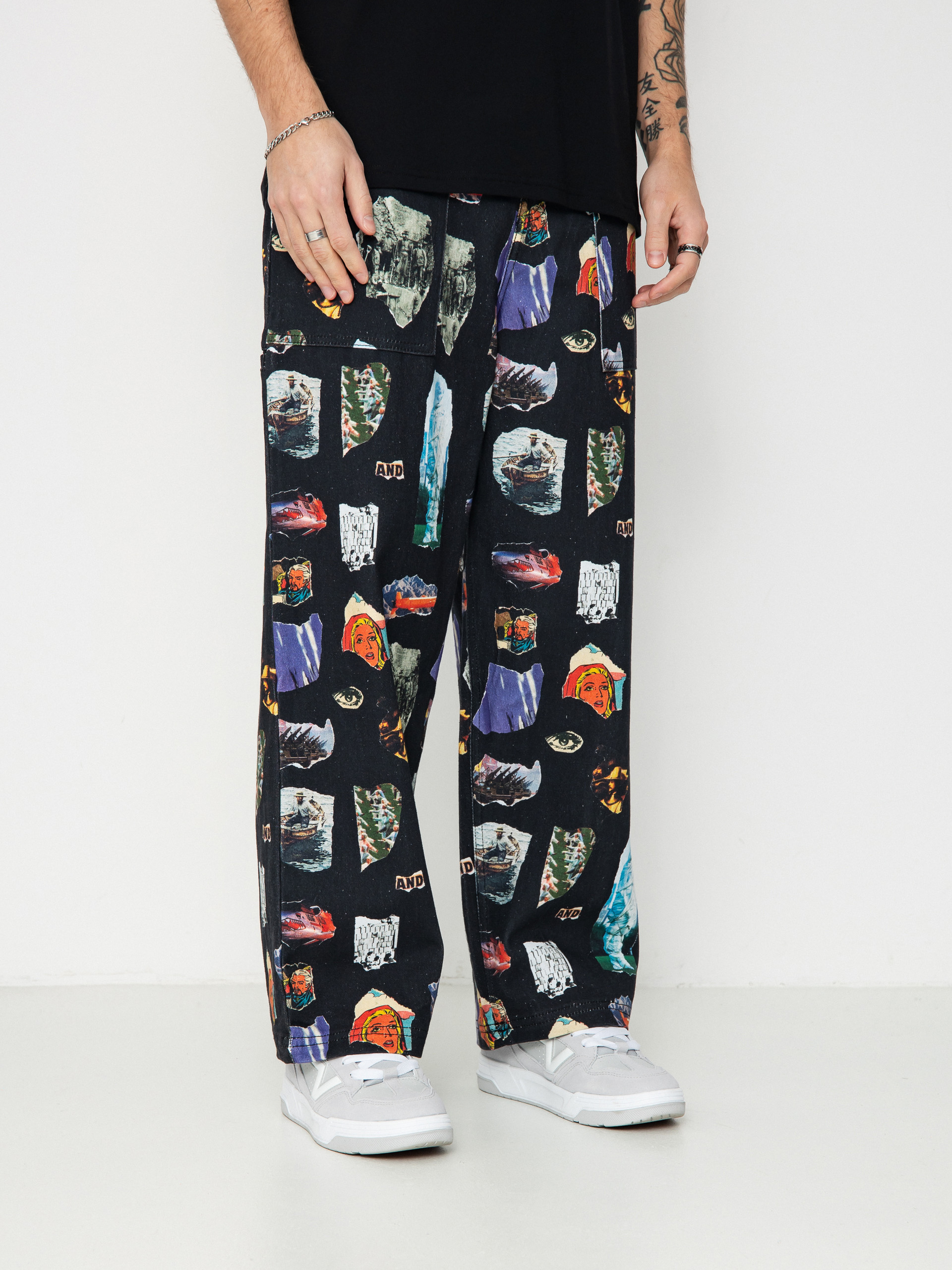 Kalhoty Poetic Collective Painter (and collage)