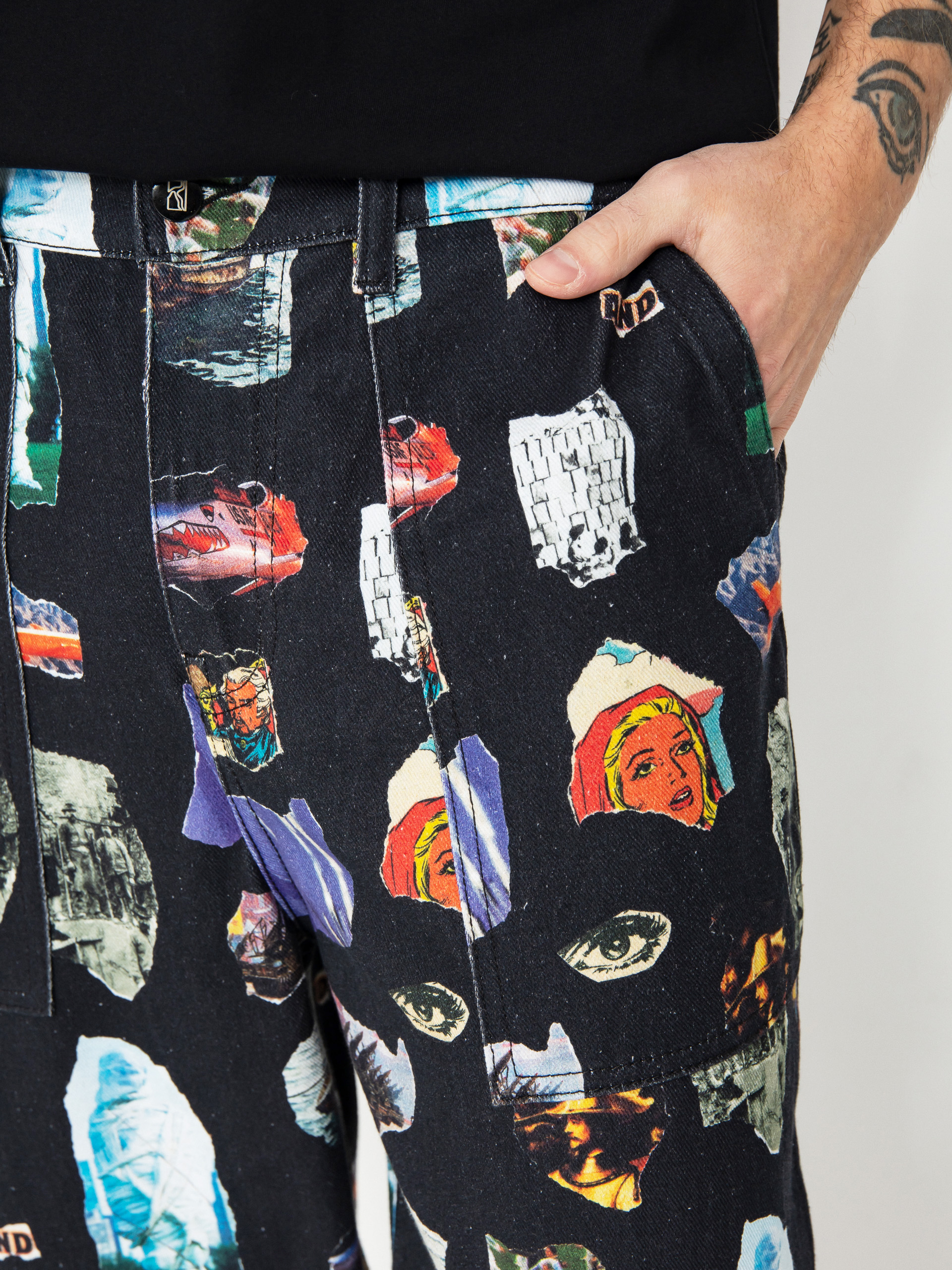 Kalhoty Poetic Collective Painter (and collage)