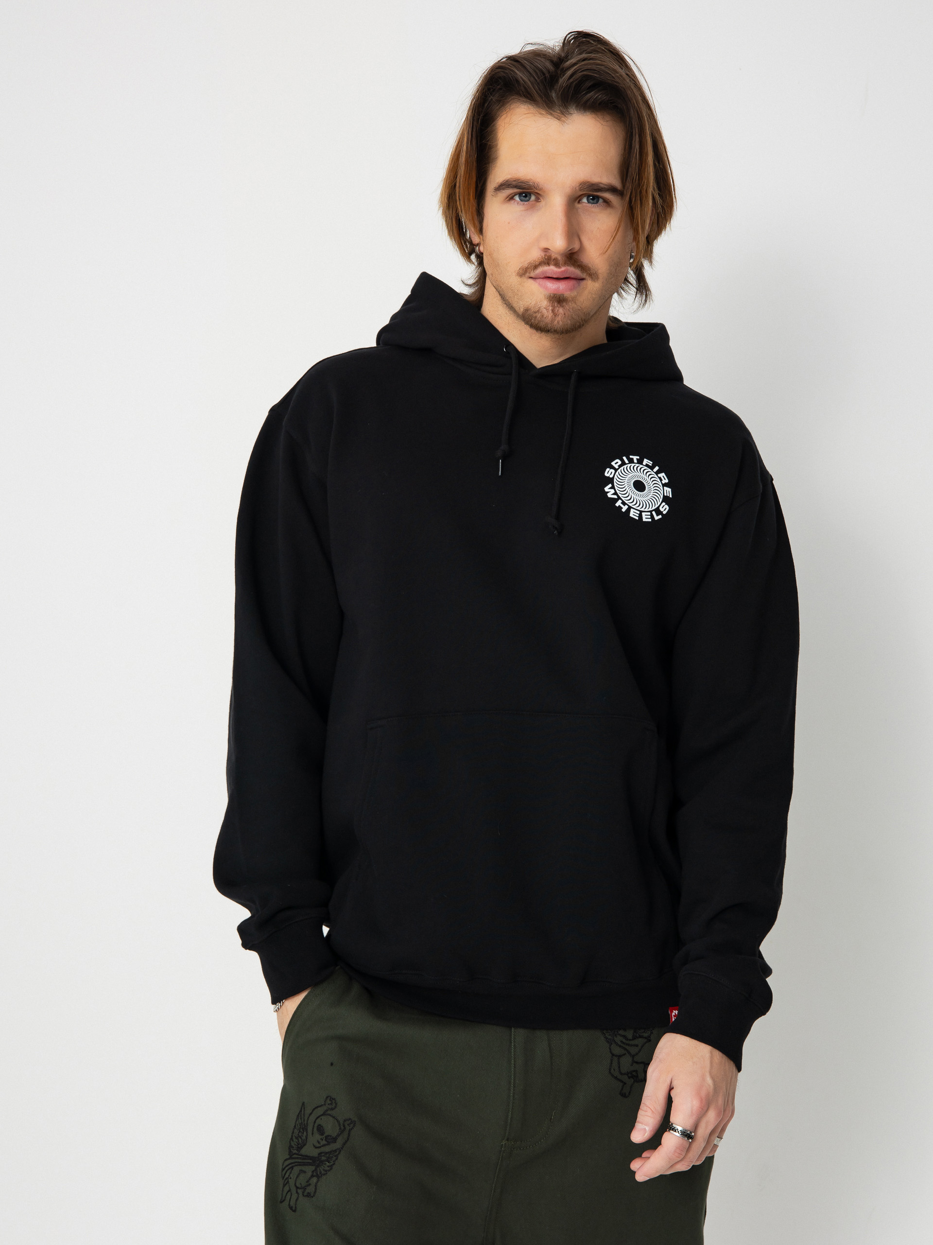 Mikina s kapucí Spitfire Cls 87 Swirl HD (black/white)