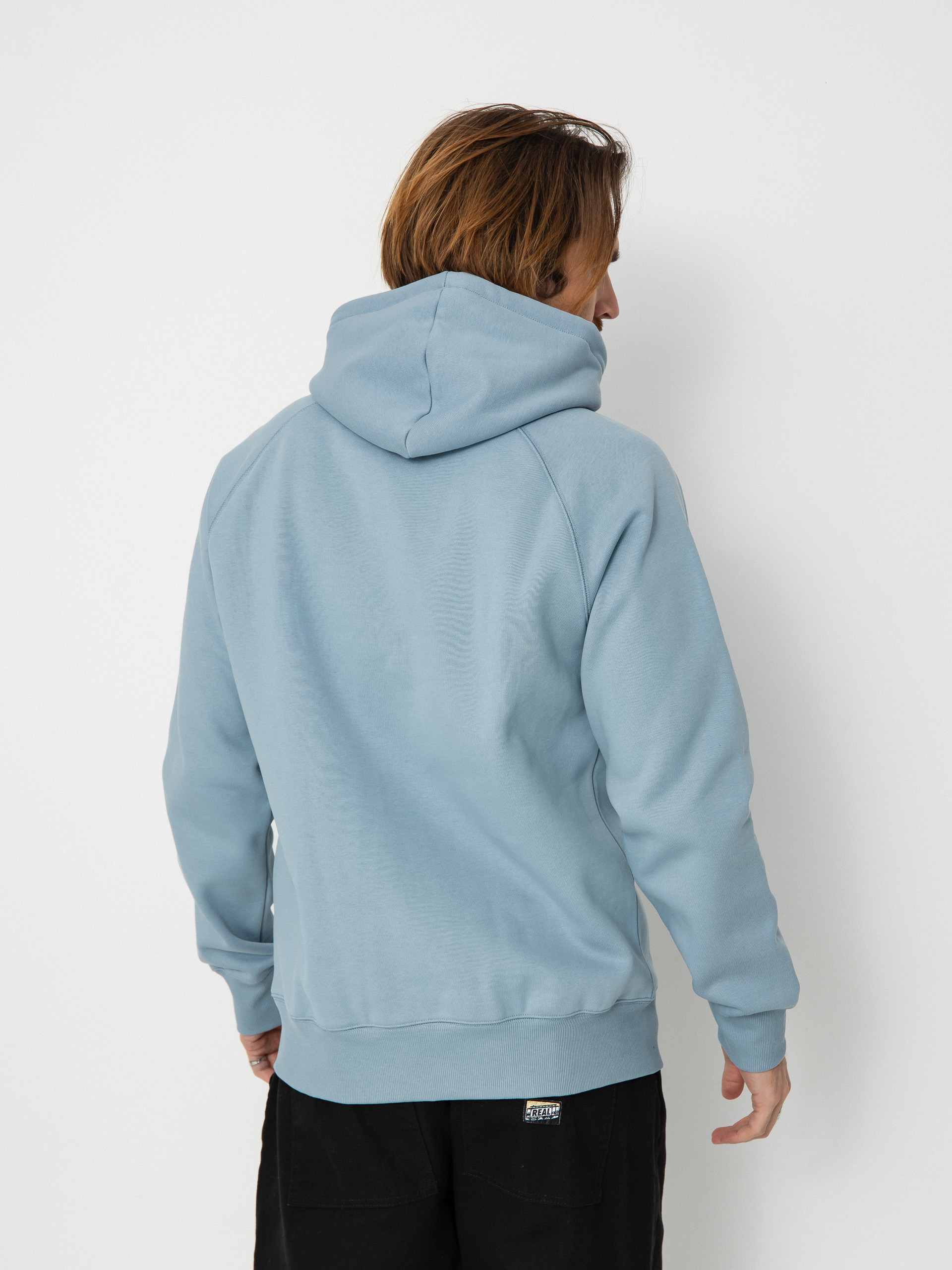 Mikina s kapucí Carhartt WIP Chase HD (frosted blue/gold)