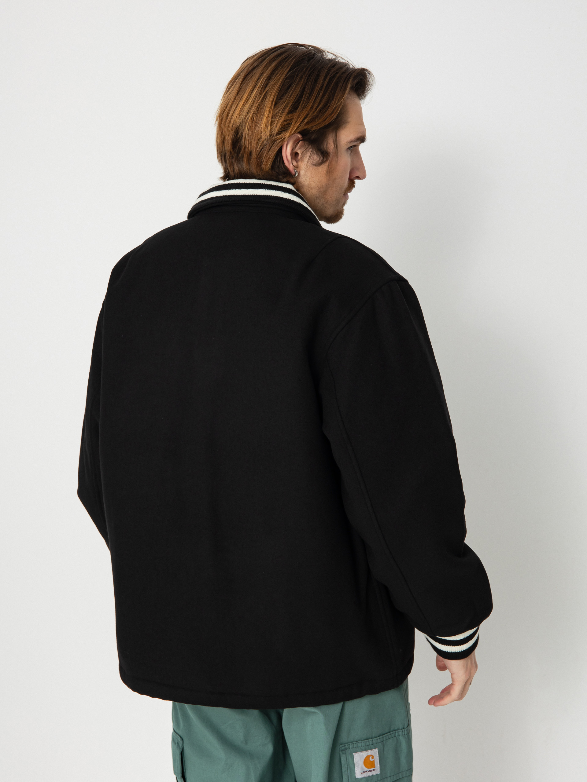 Bunda Carhartt WIP Wool Coach (black/wax)