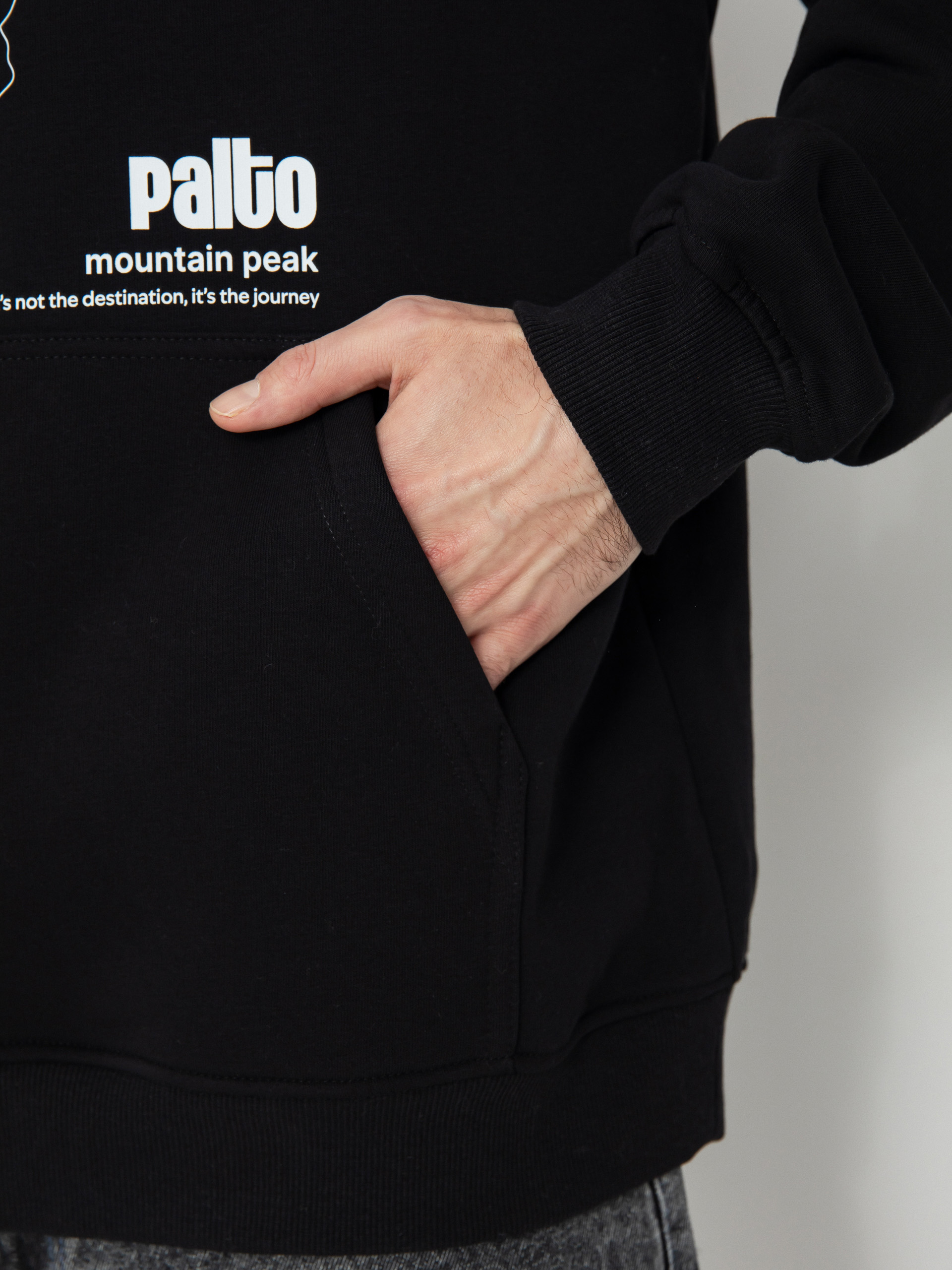 Mikina s kapucí Palto Topography HD (black)