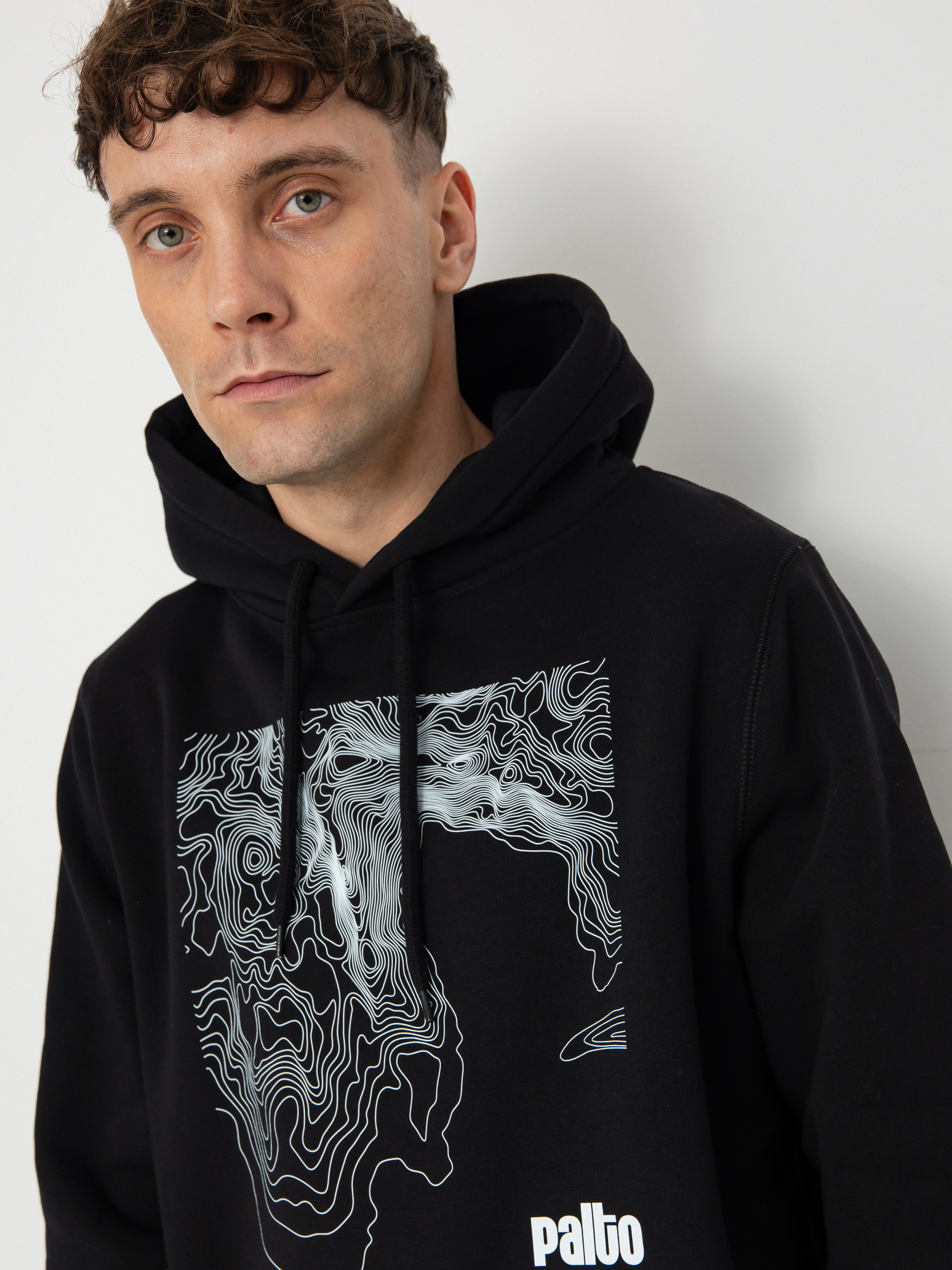 Mikina s kapucí Palto Topography HD (black)