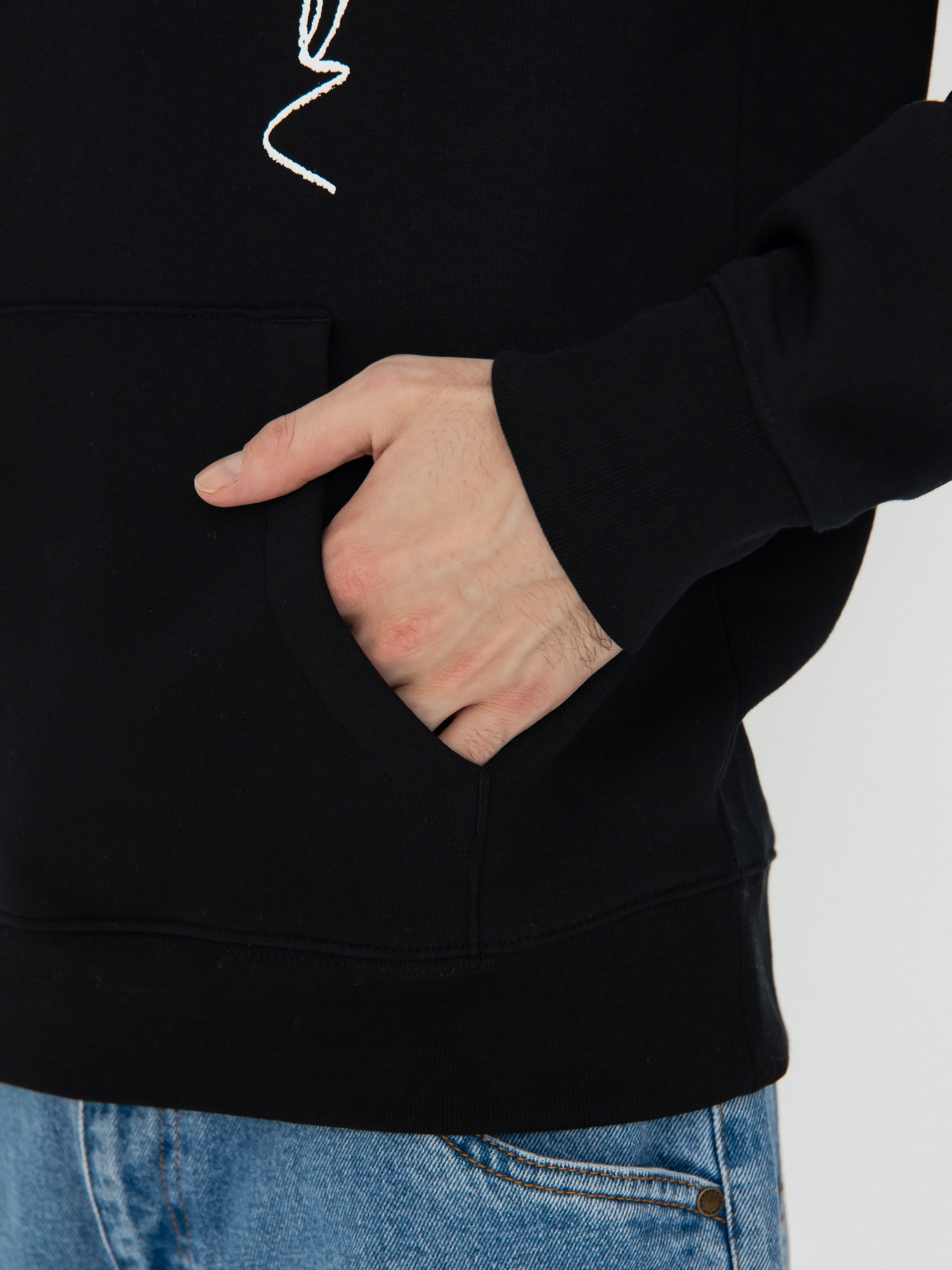 Mikina s kapucí Poetic Collective Crayon Chain HD (black)