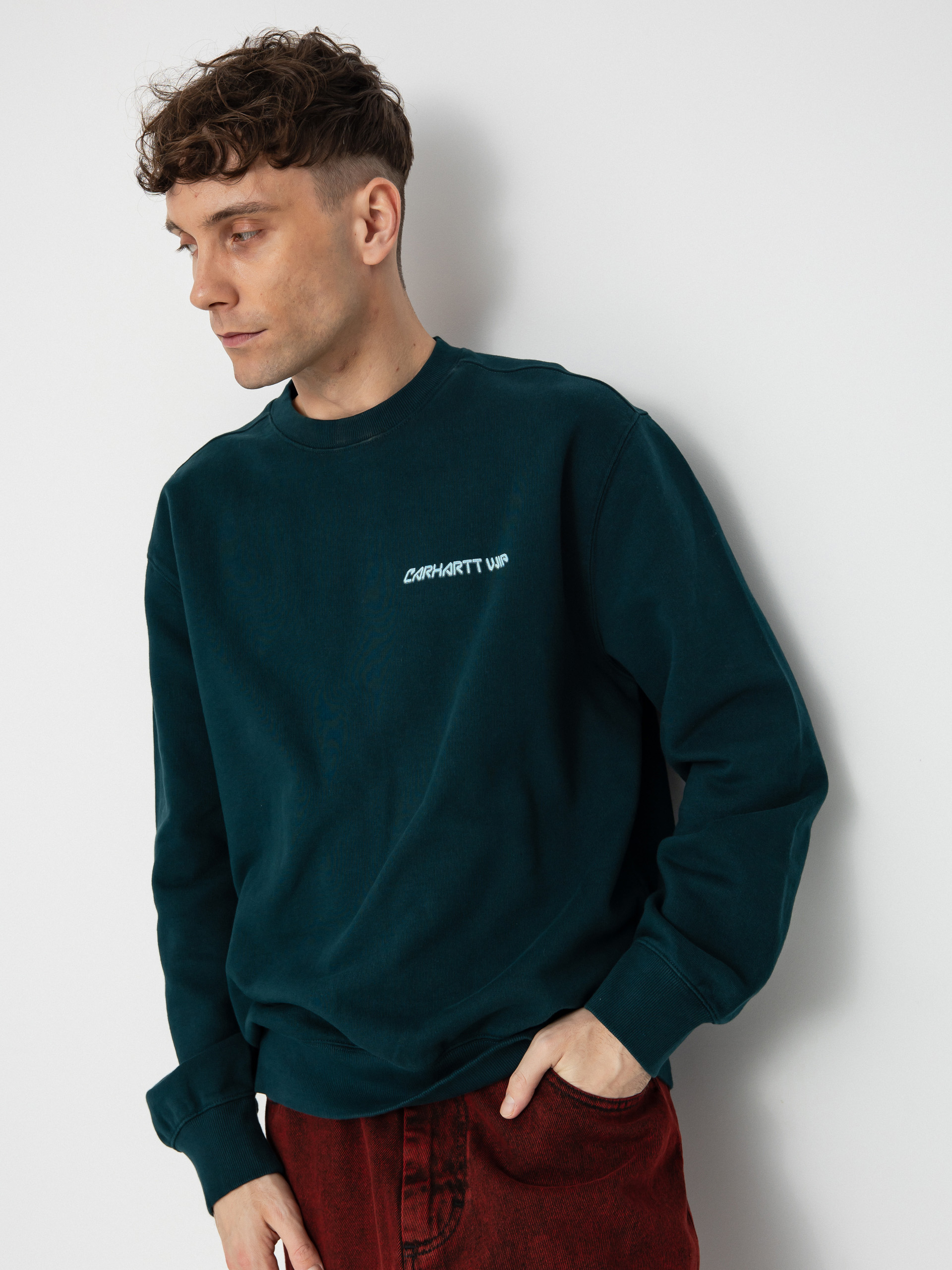 Mikina Carhartt WIP Greatest Flicks (deep lagoon)