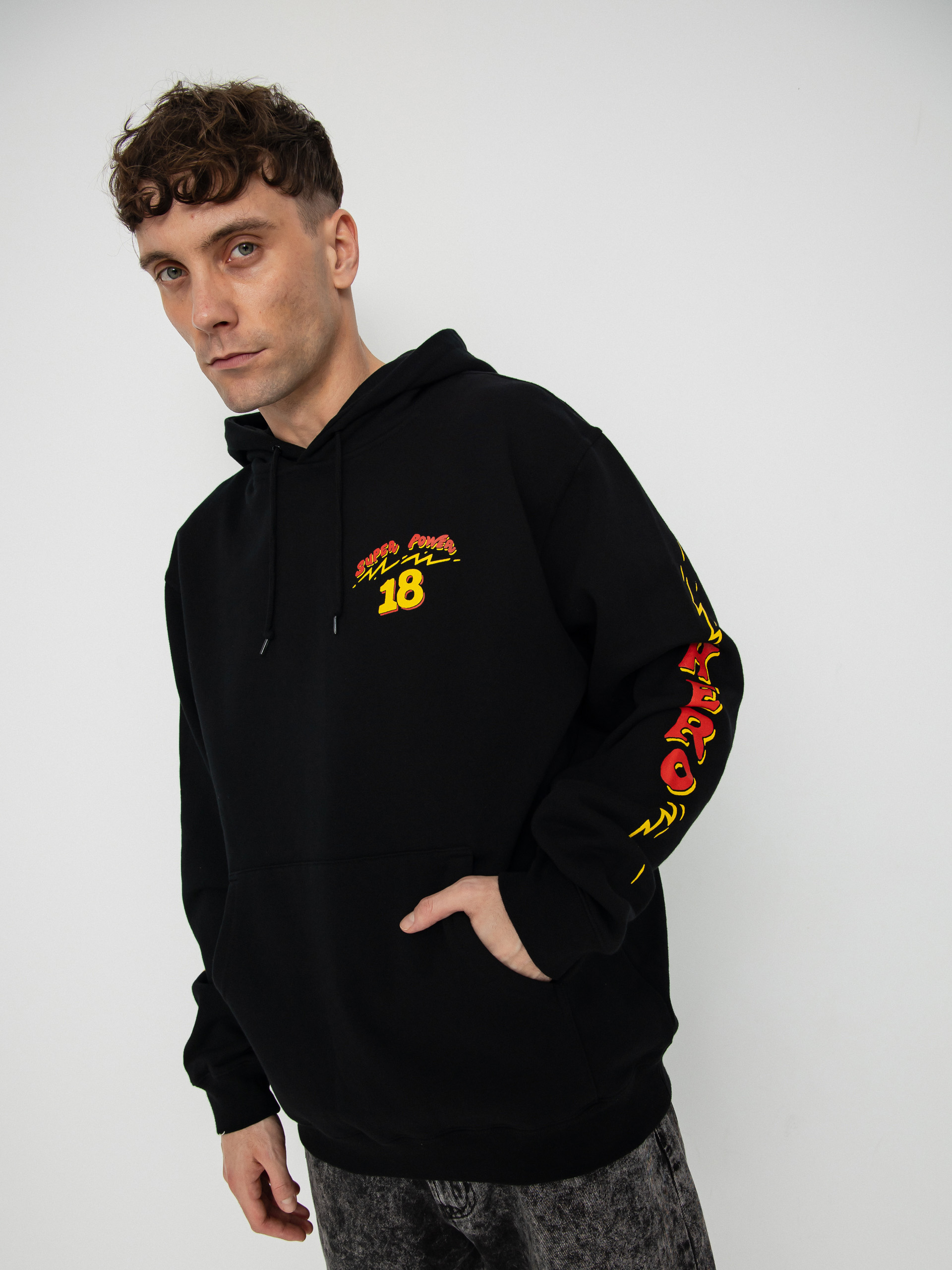 Mikina s kapucí Antihero Super Power 18 HD (black)