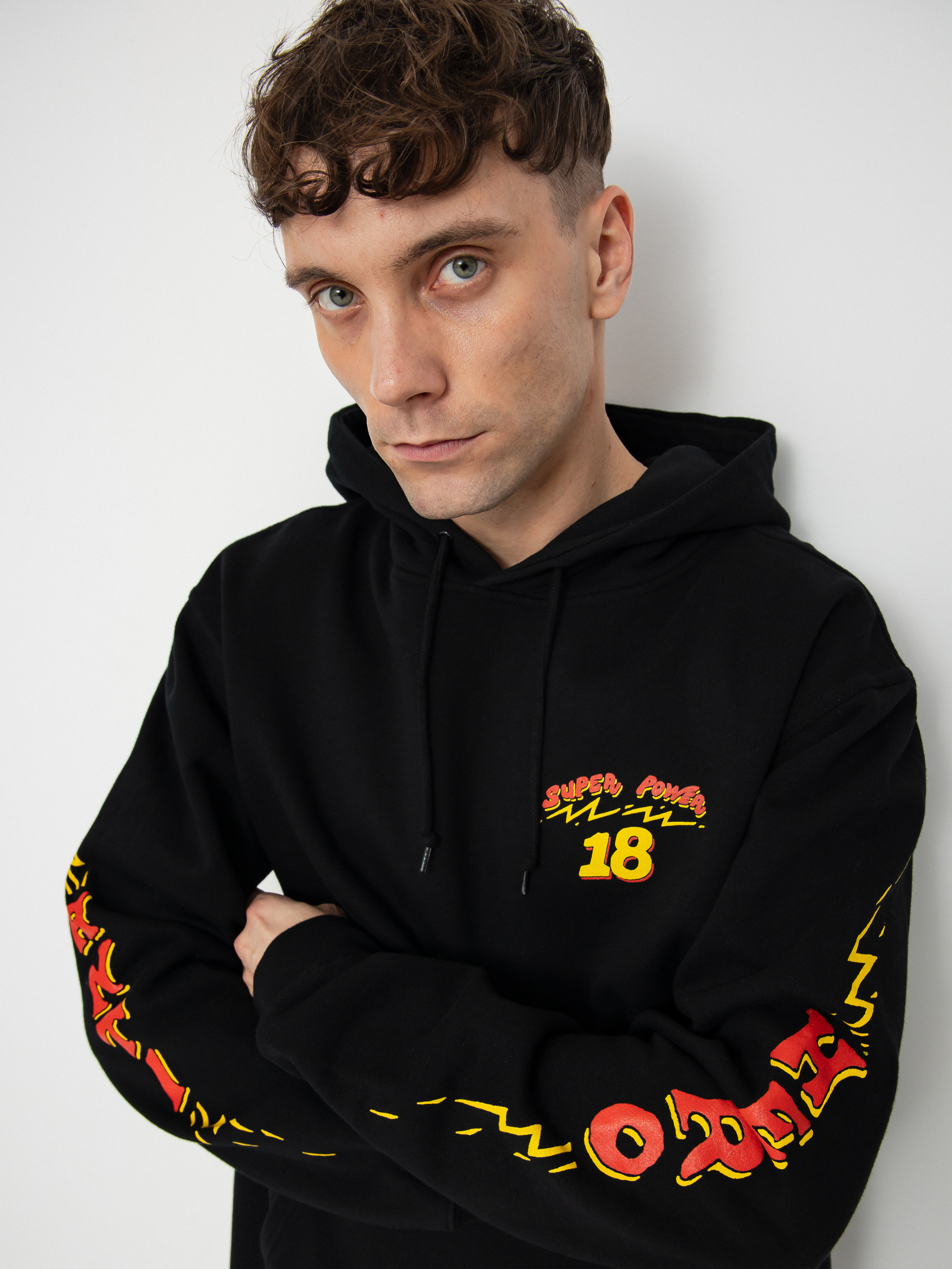 Mikina s kapucí Antihero Super Power 18 HD (black)