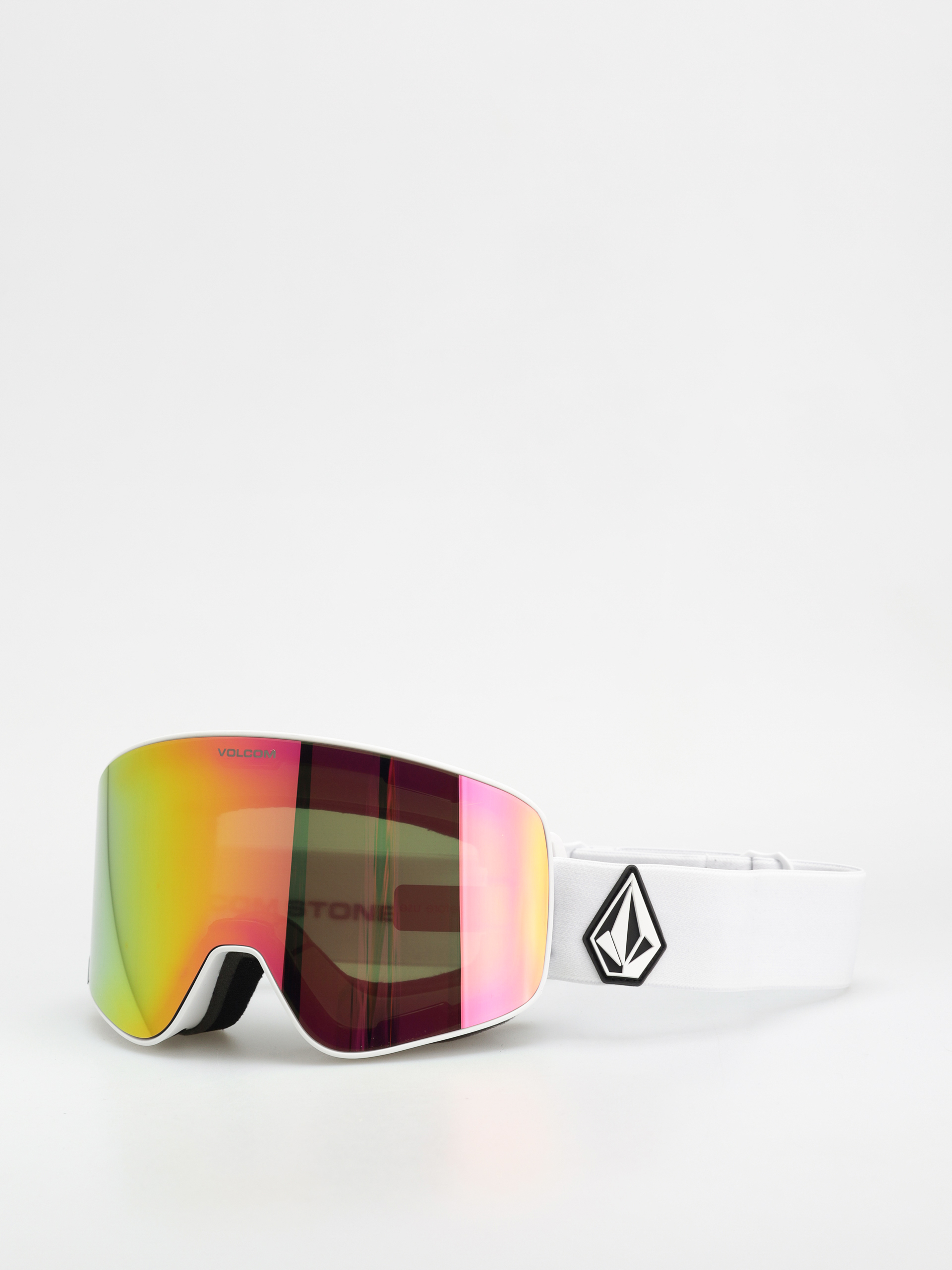 Bru00fdle na snowboard Volcom Odyssey (matte white/pink chrome+bl yellow)
