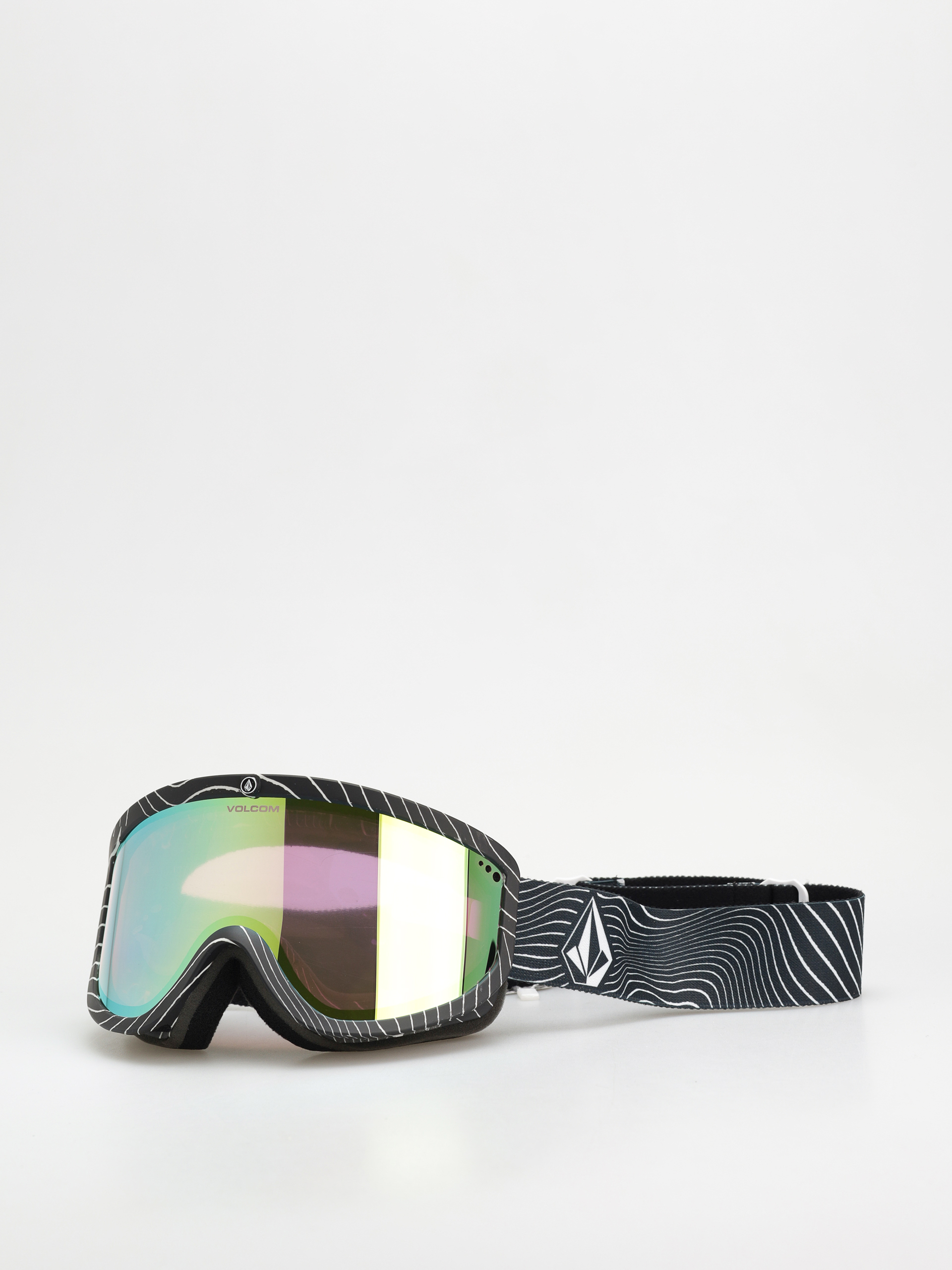 Brýle na snowboard Volcom Footprints (op art/gold chrome+bl rose)