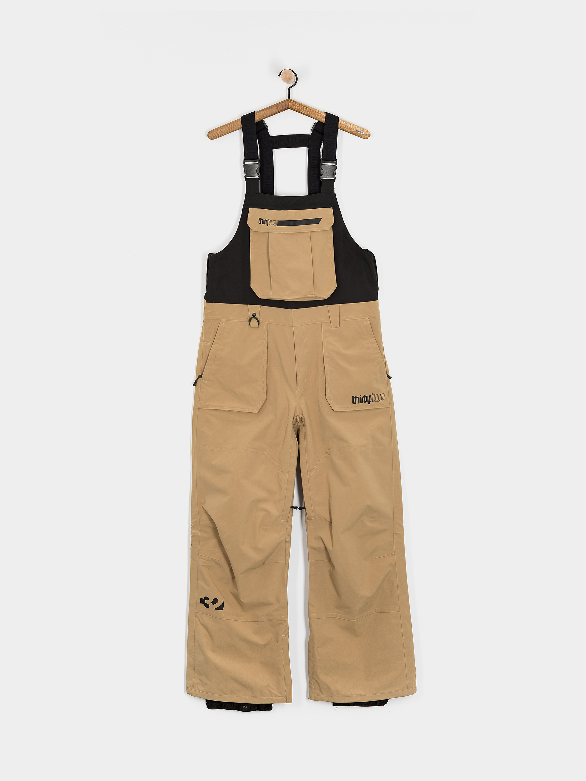 Pánské Snowboardové kalhoty  ThirtyTwo Basement Bib (khaki)