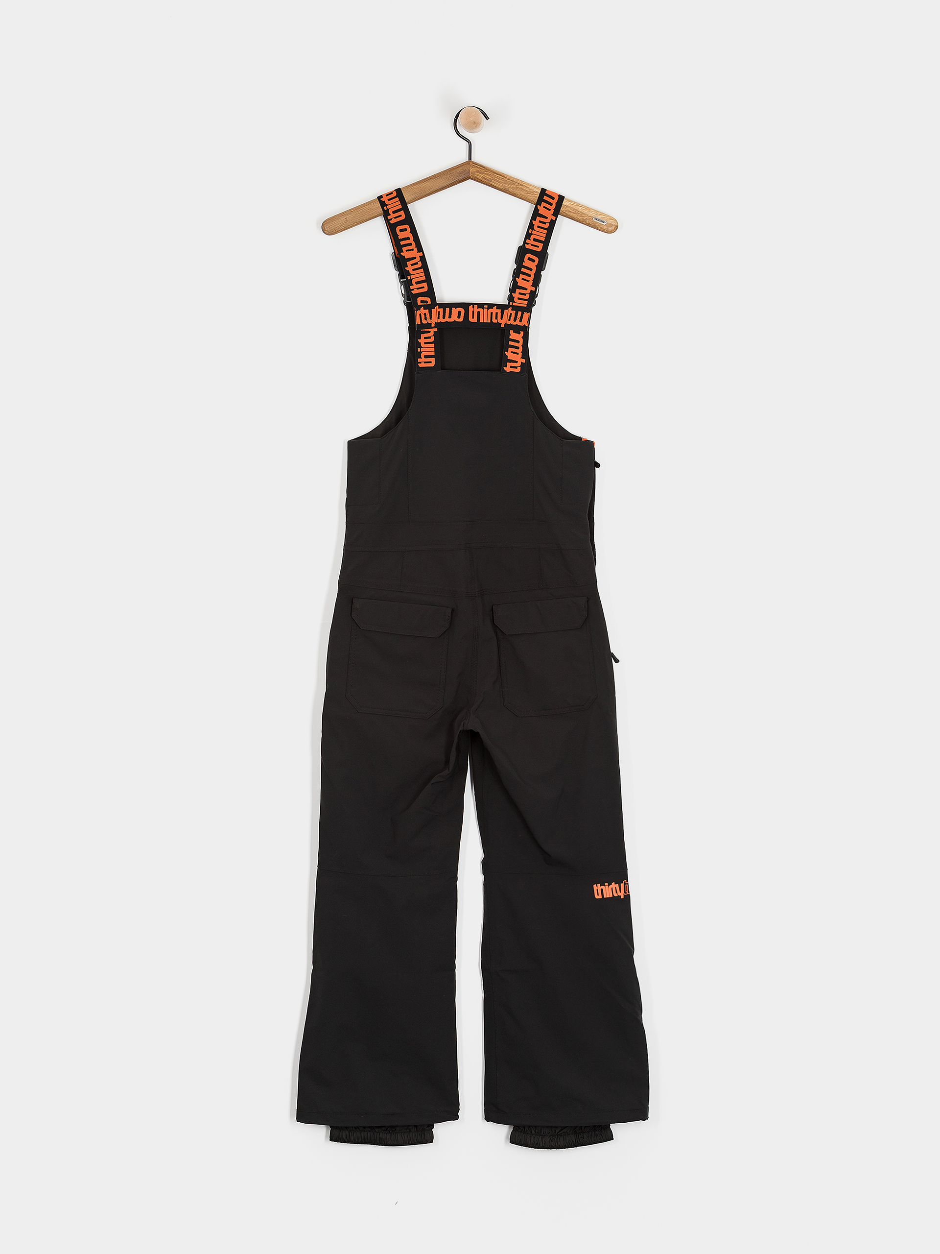 Snowboardové kalhoty  ThirtyTwo Youth Basement Bib JR (black/orange)