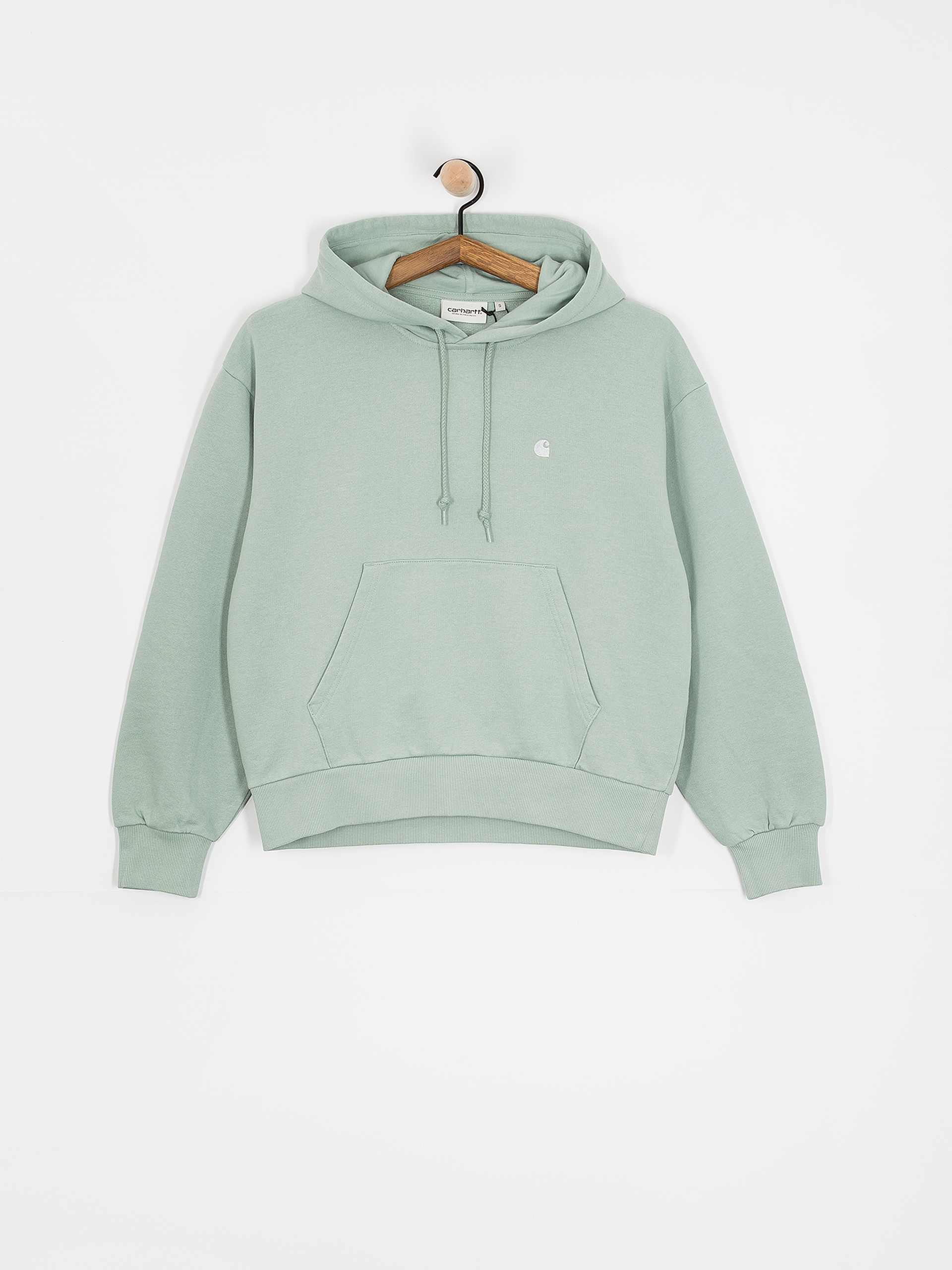 Mikina s kapucí Carhartt WIP Casey HD Wmn (frosted green/silver)