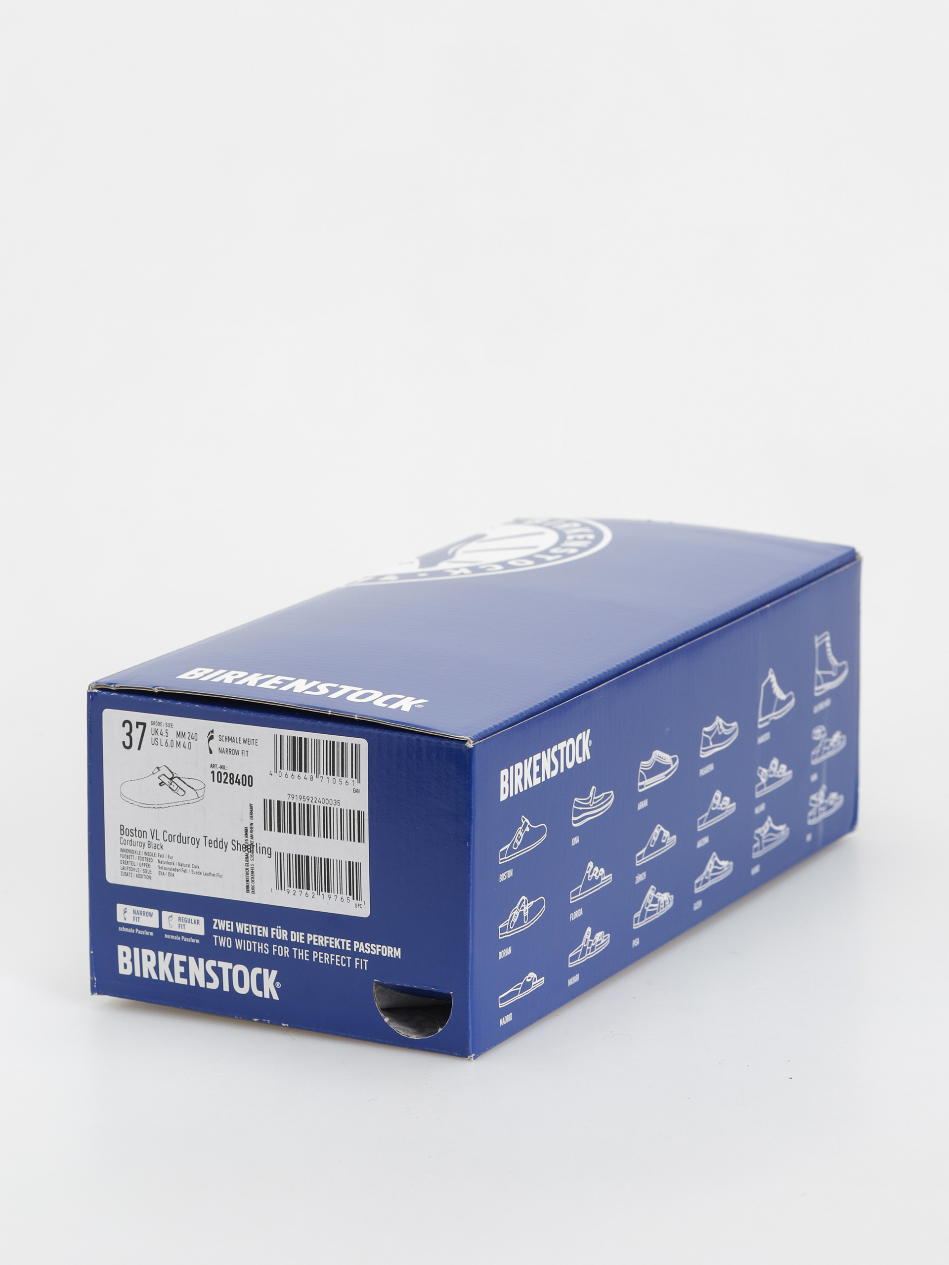 Plážovky Birkenstock Boston VL Fell Suede Leather Fur Narrow Wmn (corduroy black)