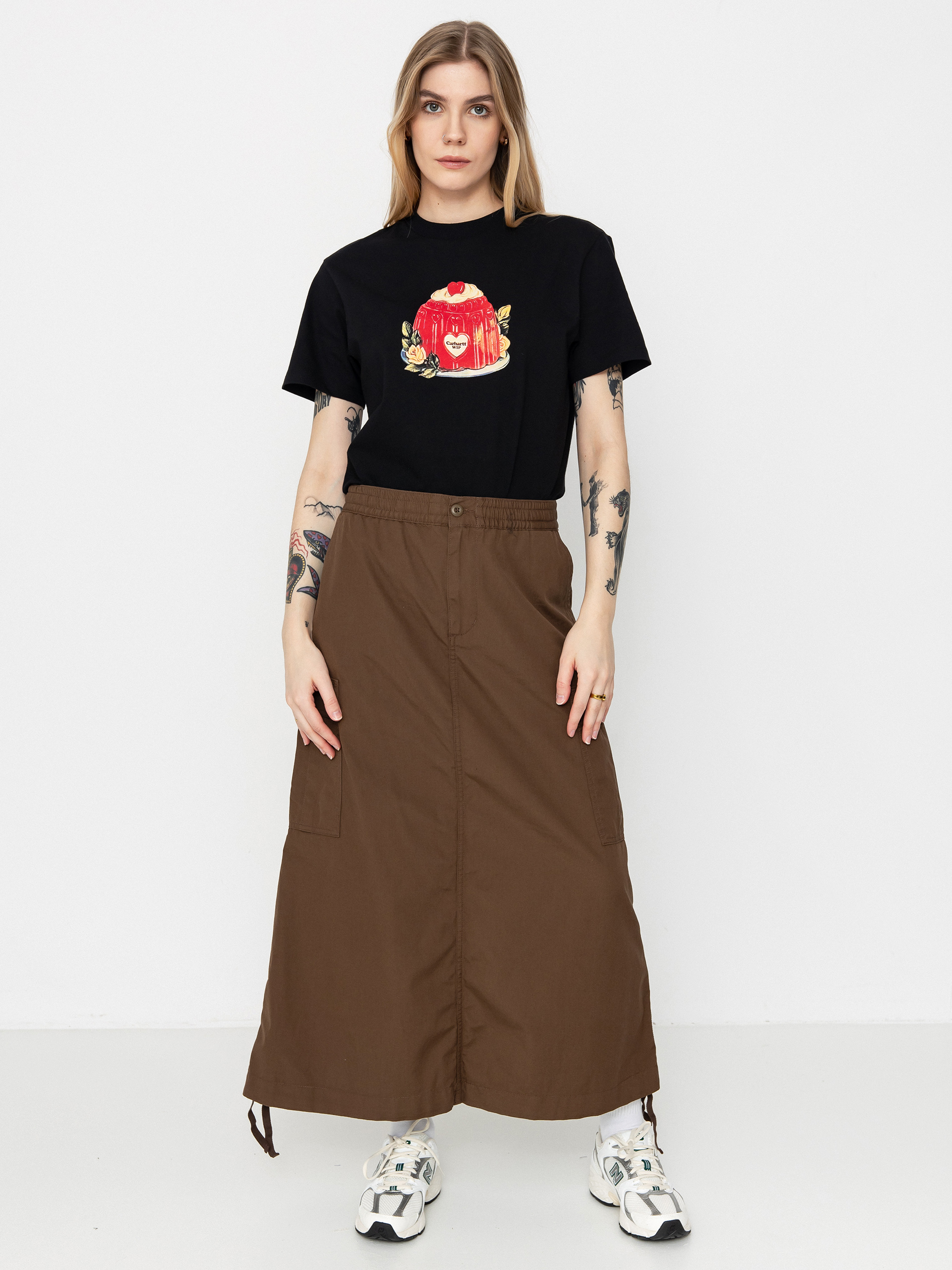 Suknu011b Carhartt WIP Cargo Long Wmn (chocolate)