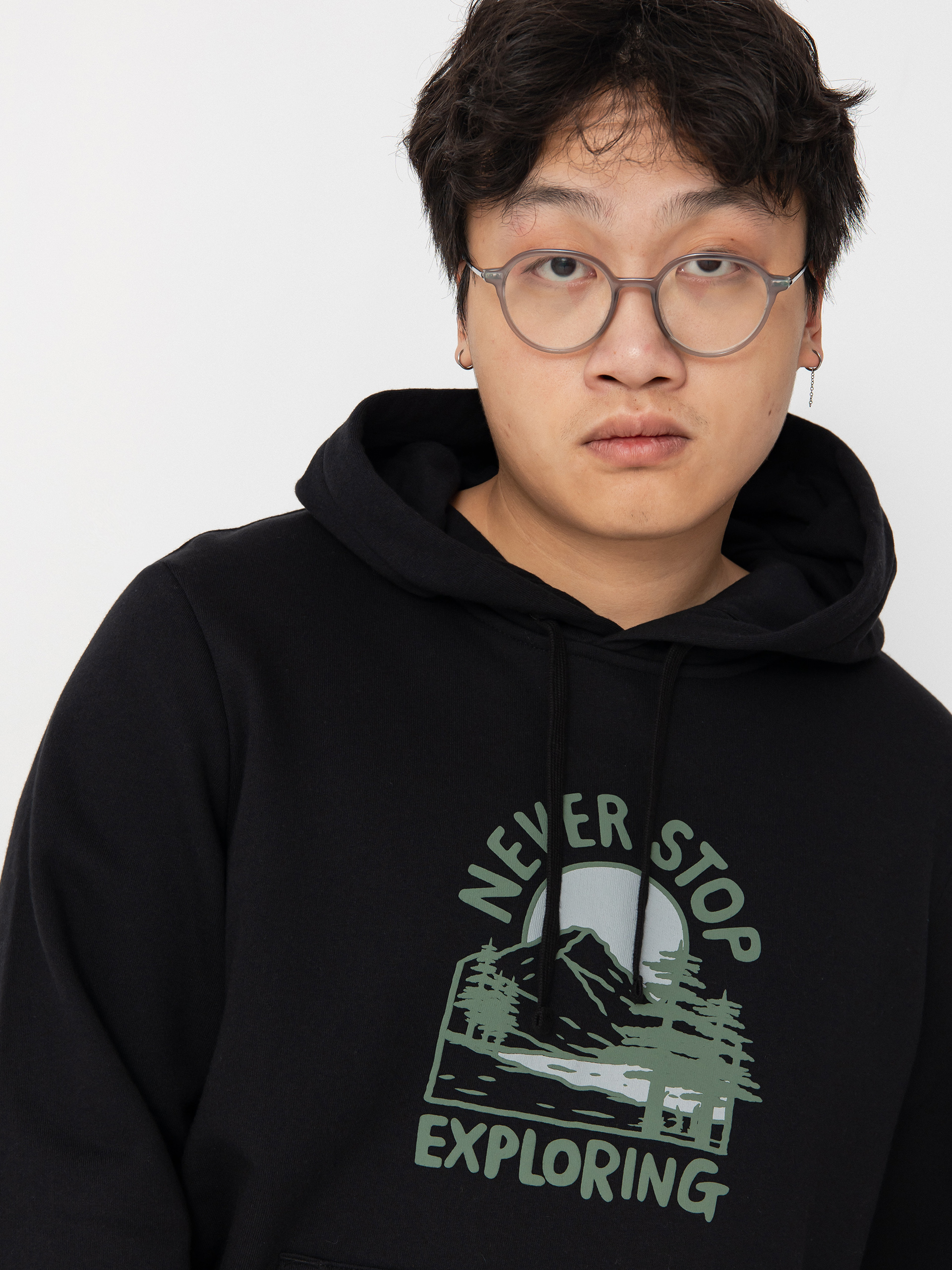 Mikina s kapucí The North Face Outdoor Graphic HD (tnf black)