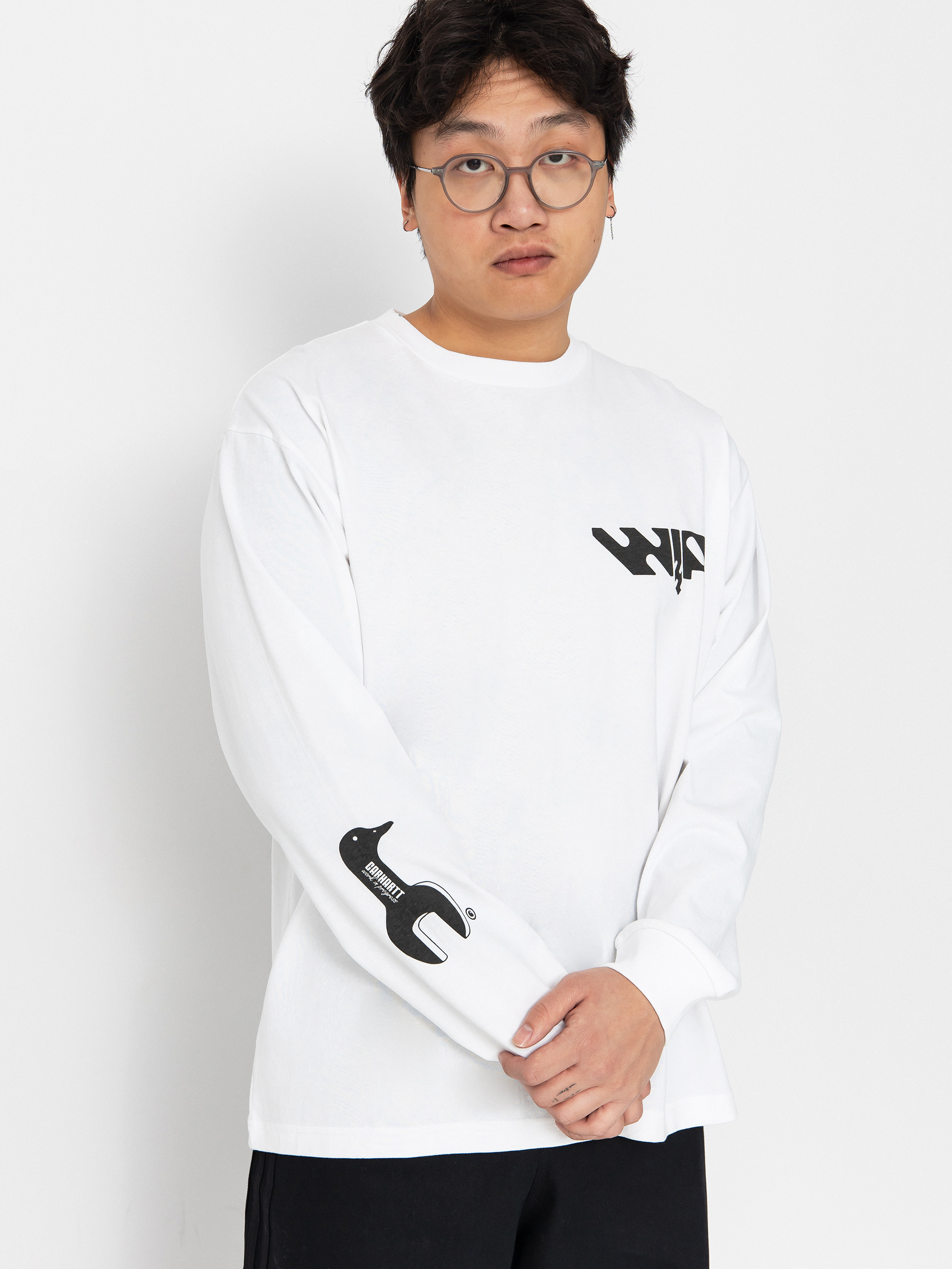 Triko Carhartt WIP Industry (white/black)