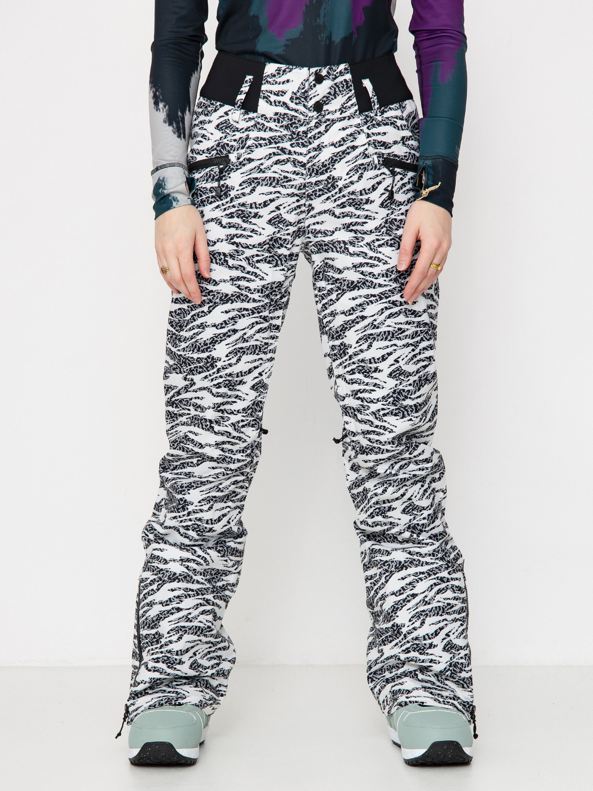 Snowboardovu00e9 kalhoty  Burton Marcy High Rise High Stretch Wmn (zebra camo)