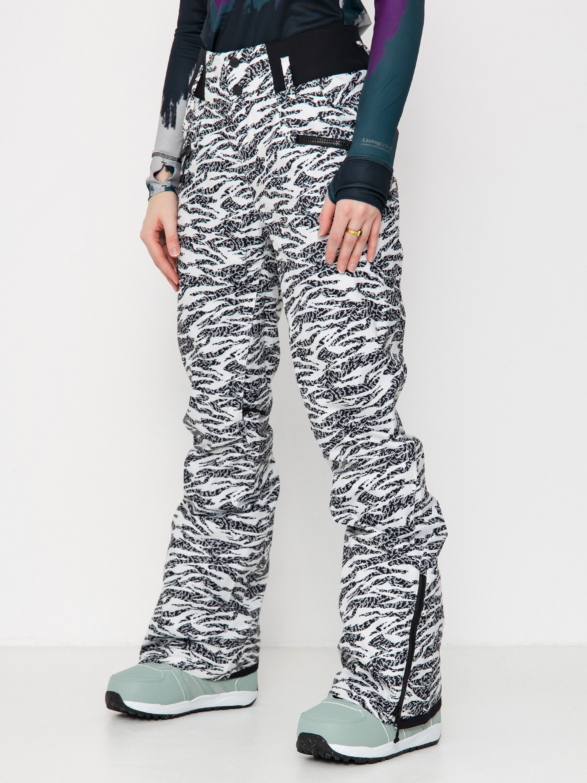 Dámské Snowboardové kalhoty  Burton Marcy High Rise High Stretch (zebra camo)