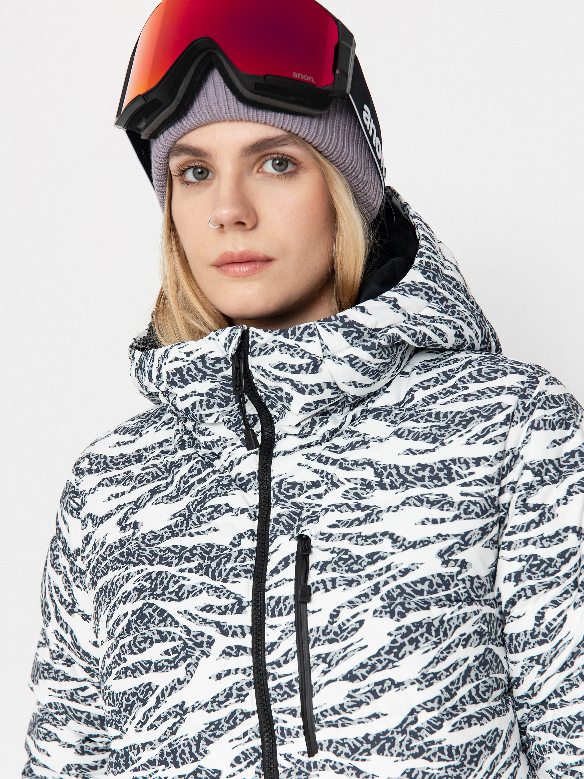 Dámská Snowboardová bunda Burton Loyil Down (zebra camo)