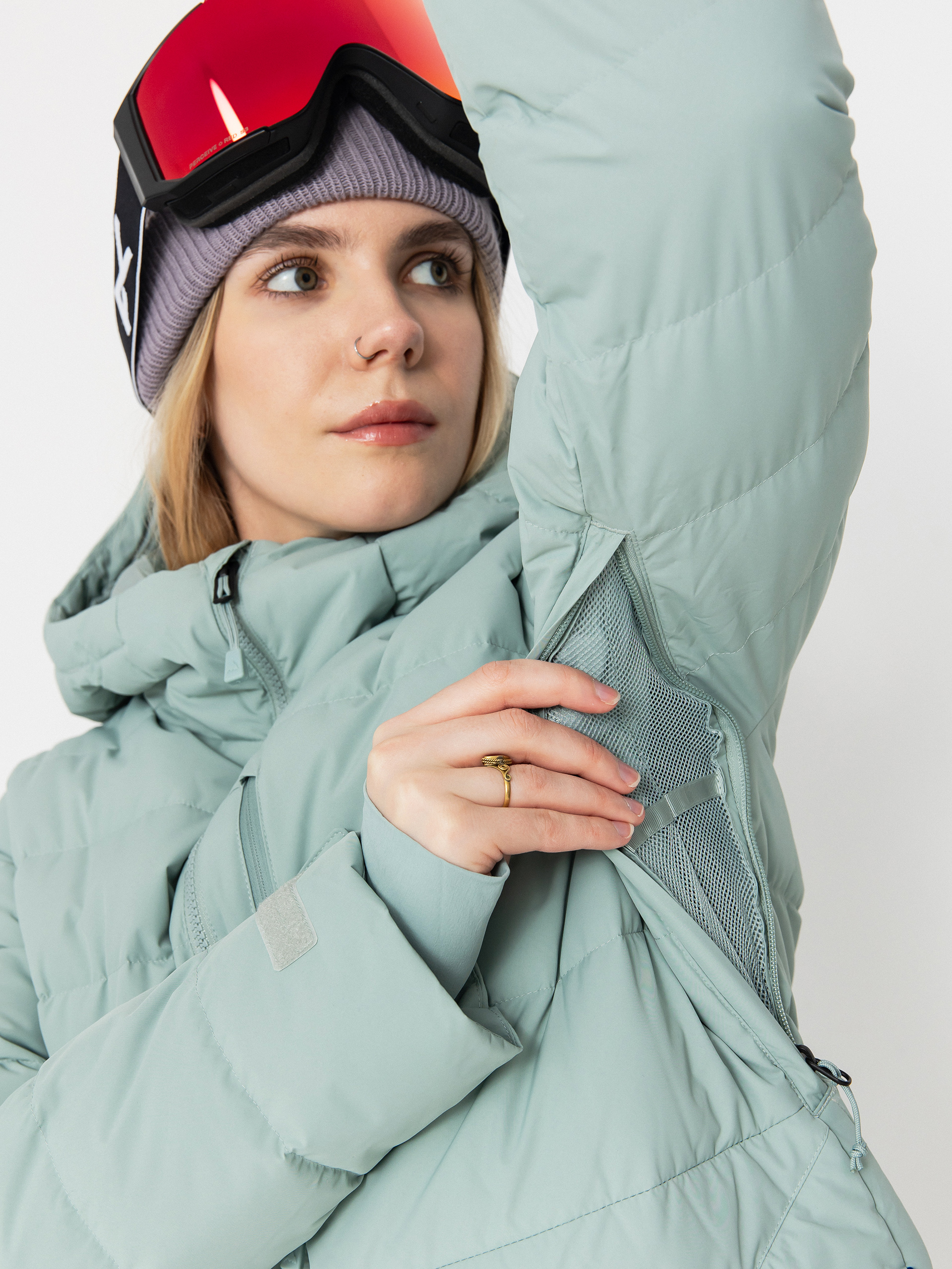 Dámská Snowboardová bunda Burton Loyil Down (petrol green)