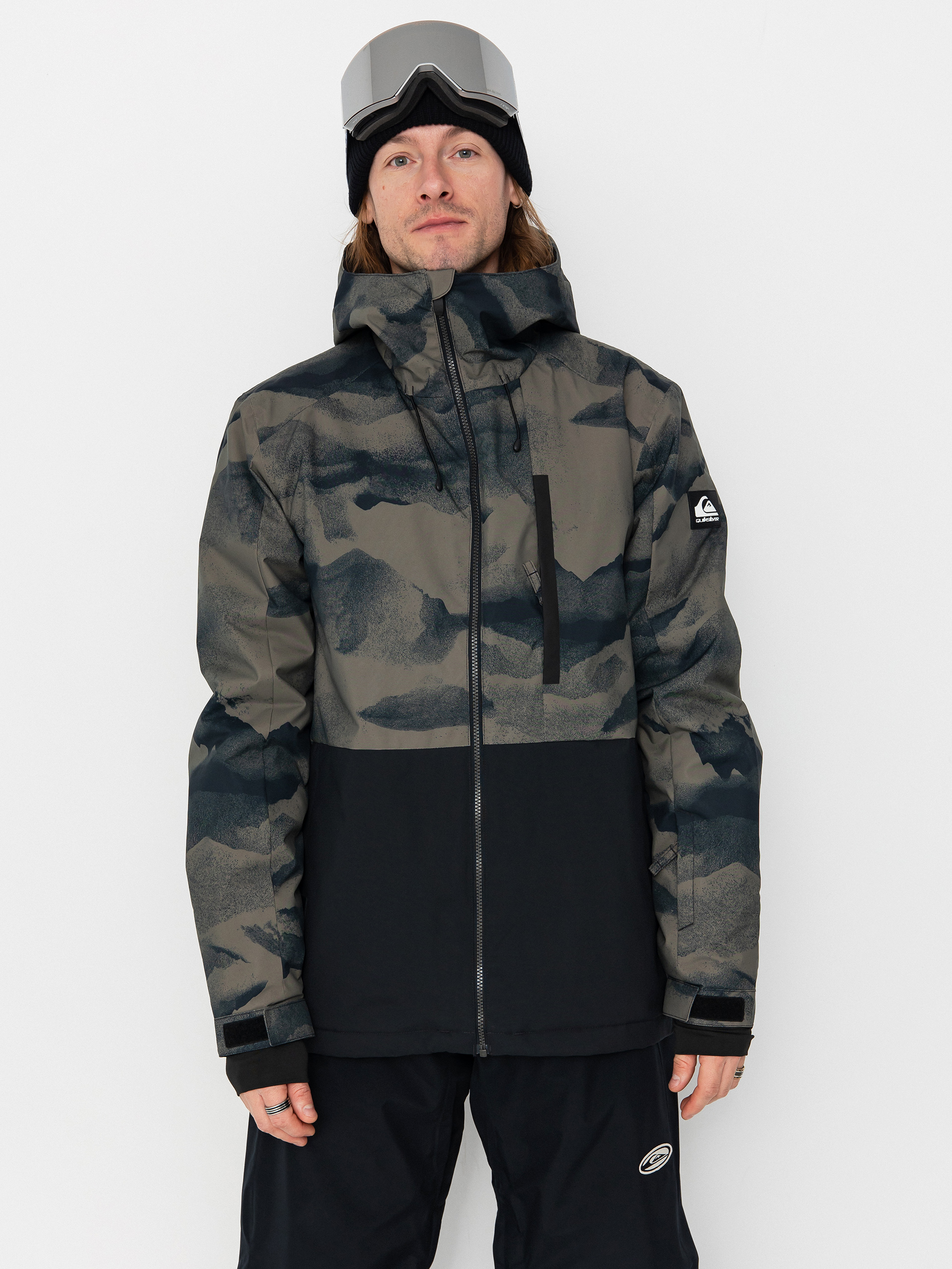 Snowboardová bunda Quiksilver Mission Printed Block (mountain spray cante)