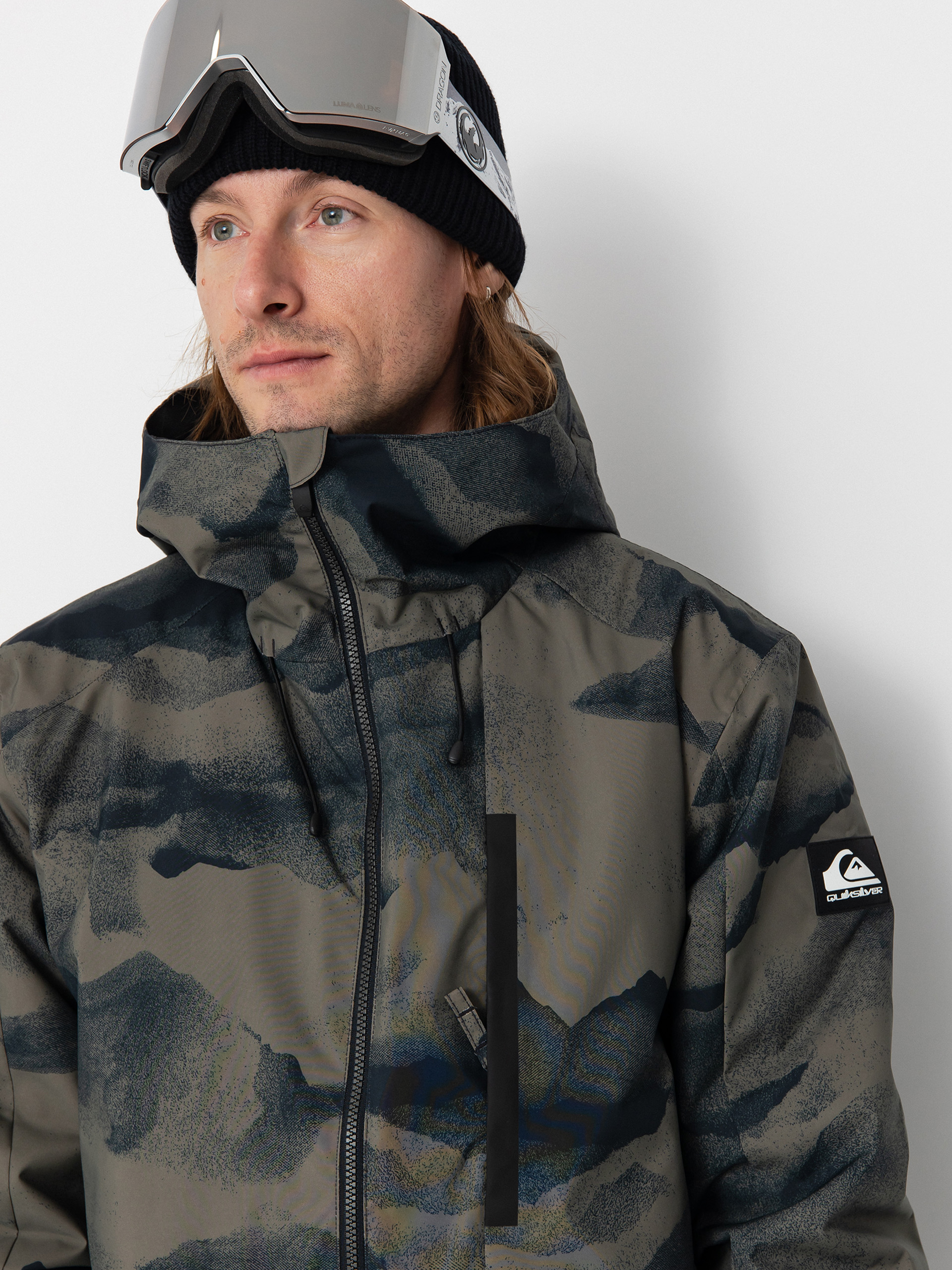 Pánská Snowboardová bunda Quiksilver Mission Printed Block (mountain spray cante)