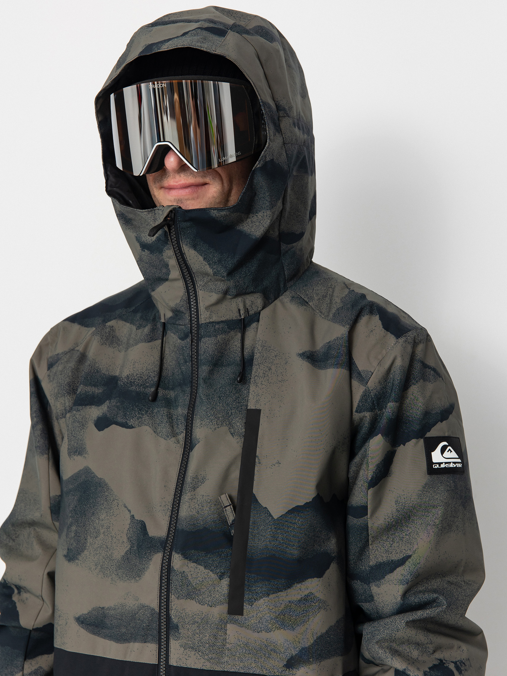 Pánská Snowboardová bunda Quiksilver Mission Printed Block (mountain spray cante)