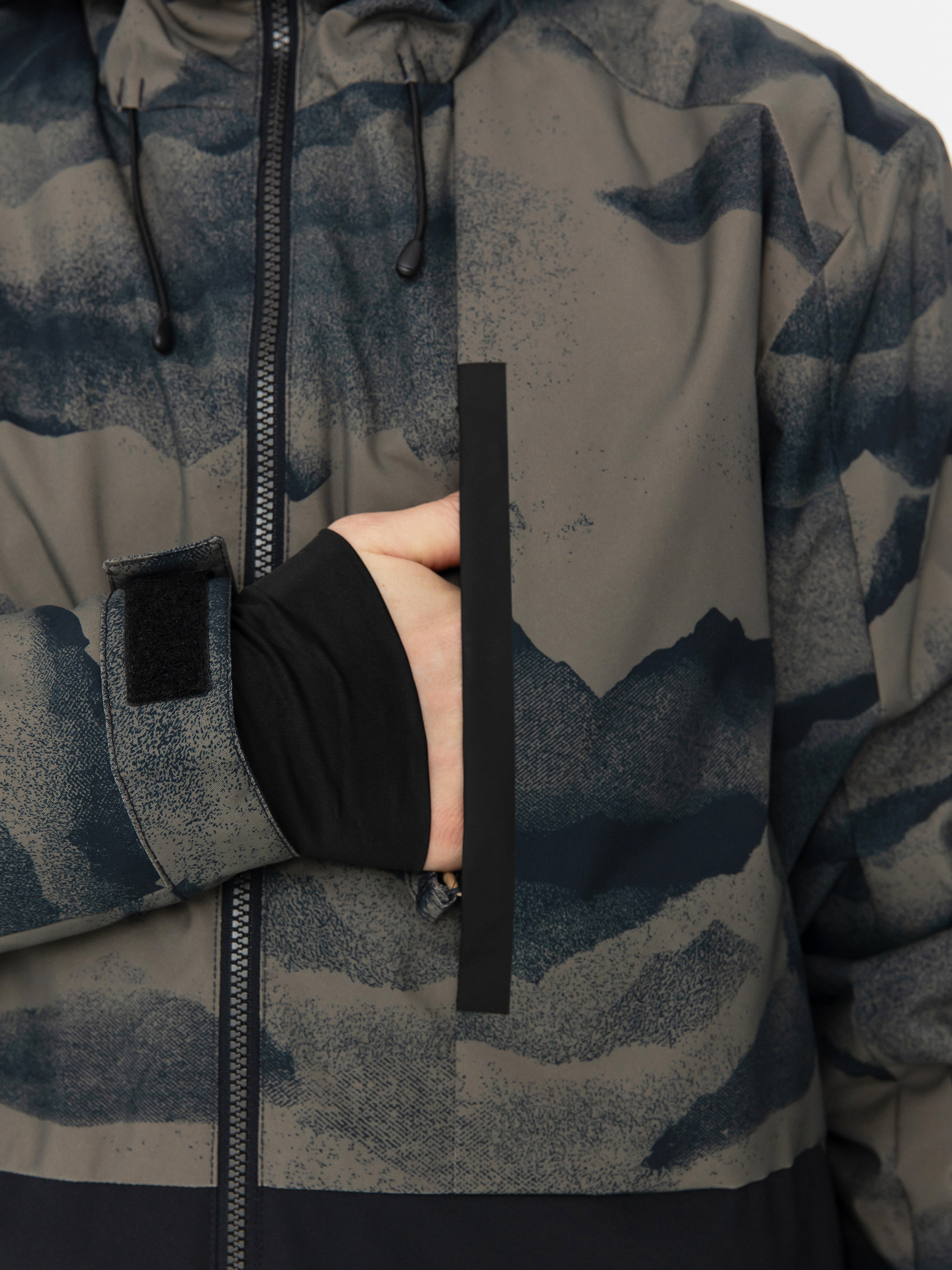 Pánská Snowboardová bunda Quiksilver Mission Printed Block (mountain spray cante)