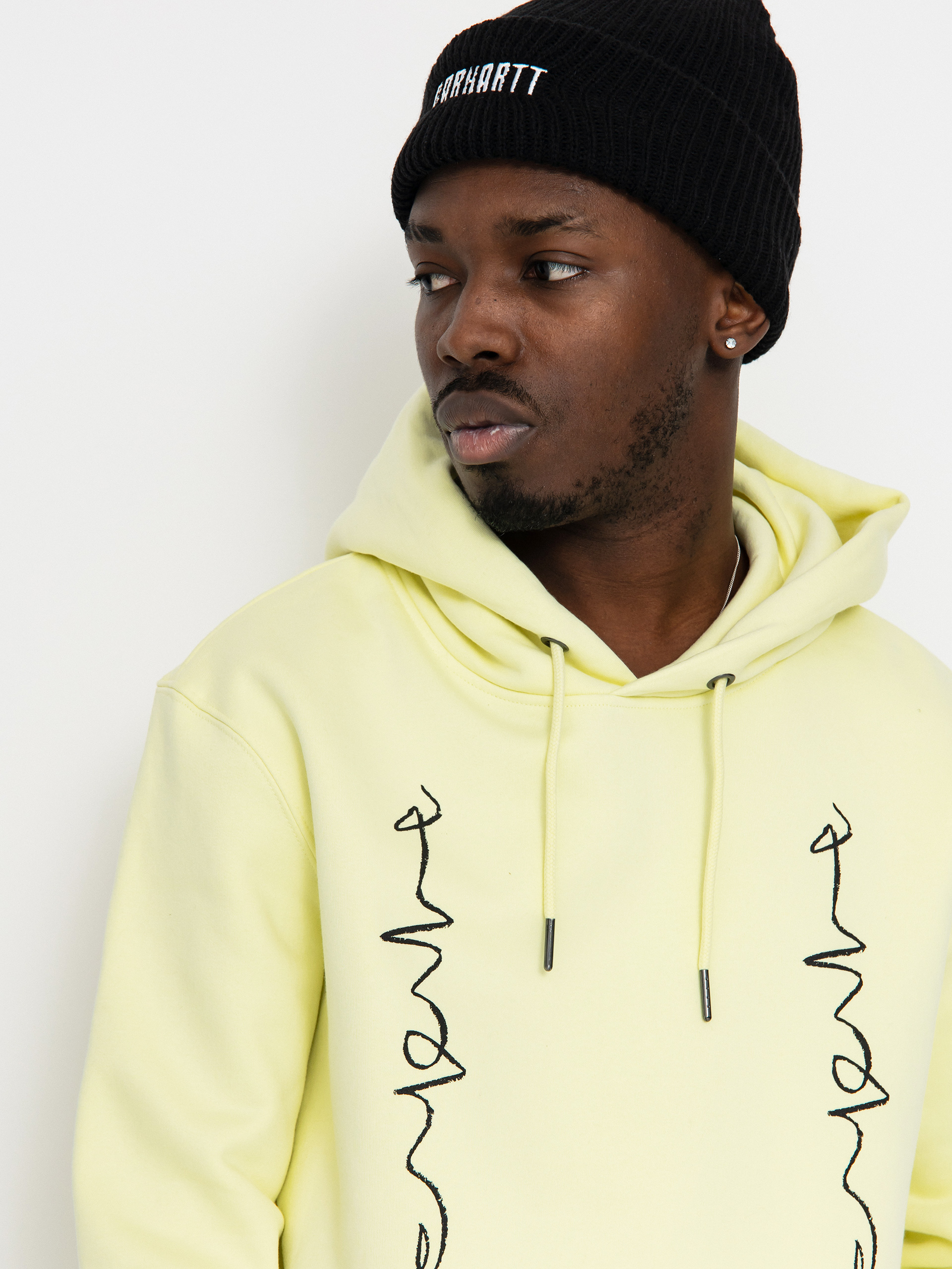 Mikina s kapucí Poetic Collective Crayon Chain HD (yellow)