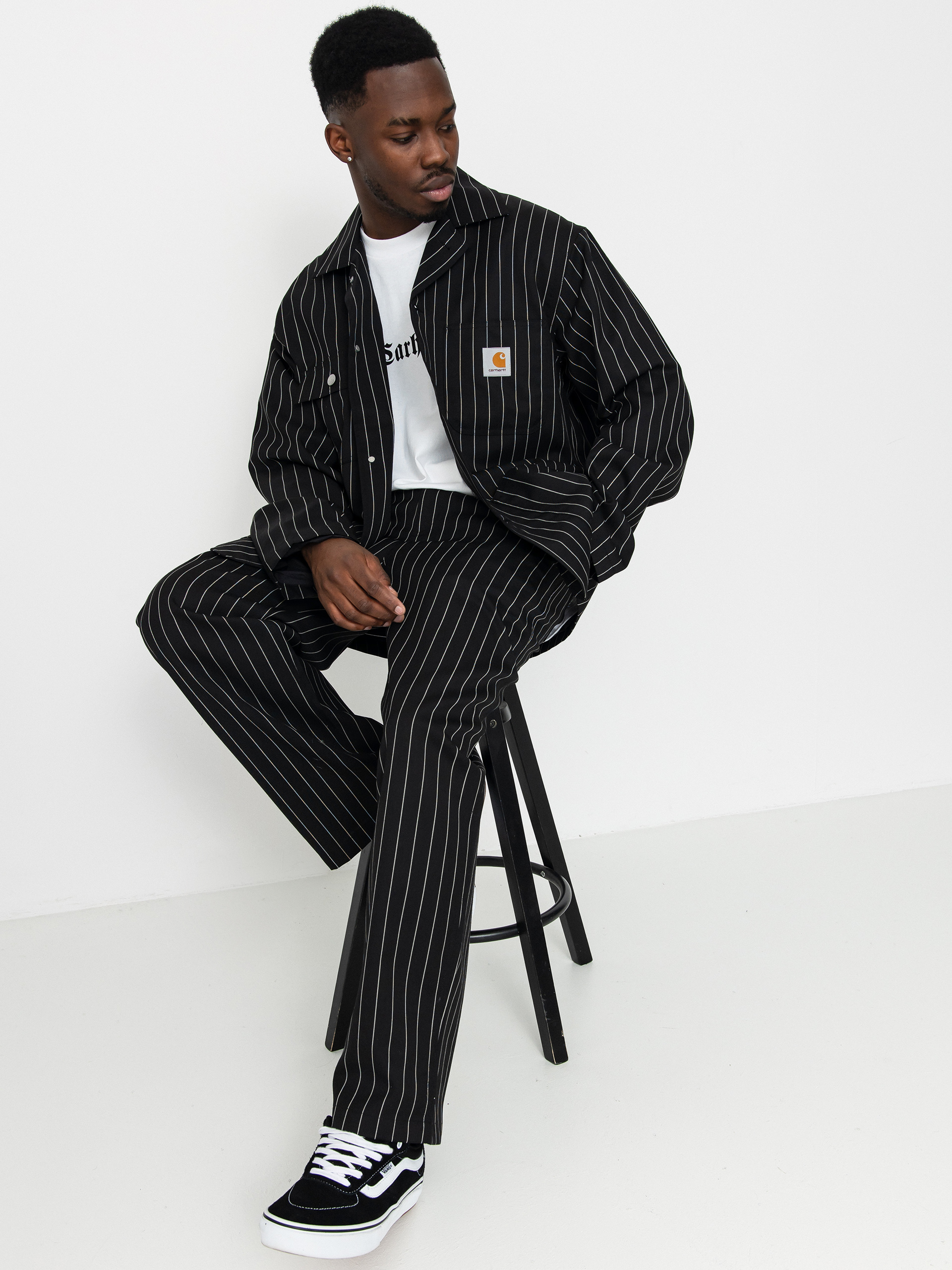 Bunda Carhartt WIP Seaton Blazer (seaton stripe black)