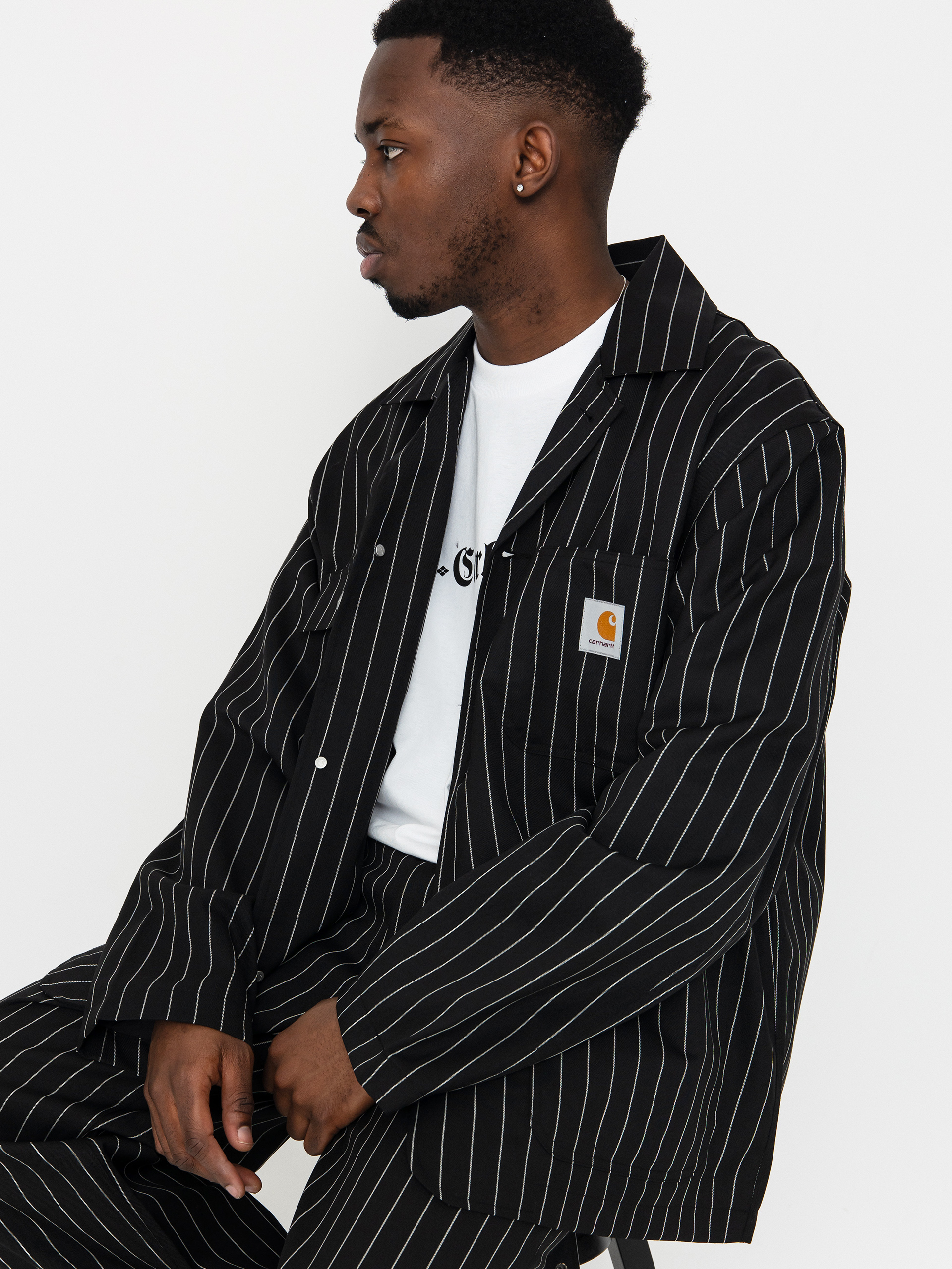 Bunda Carhartt WIP Seaton Blazer (seaton stripe black)