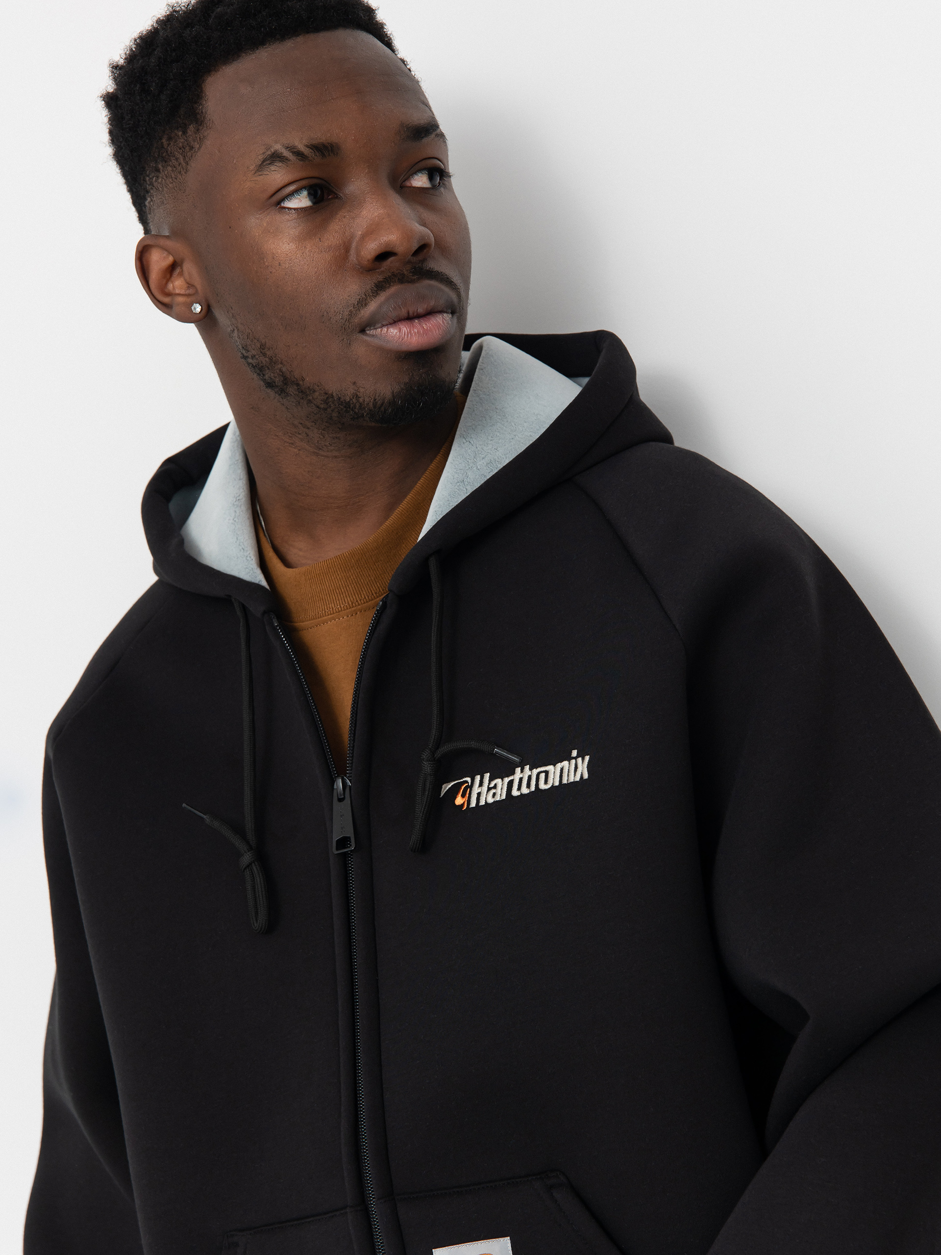 Bunda Carhartt WIP Harttronix Car Lux (black/grey heather)