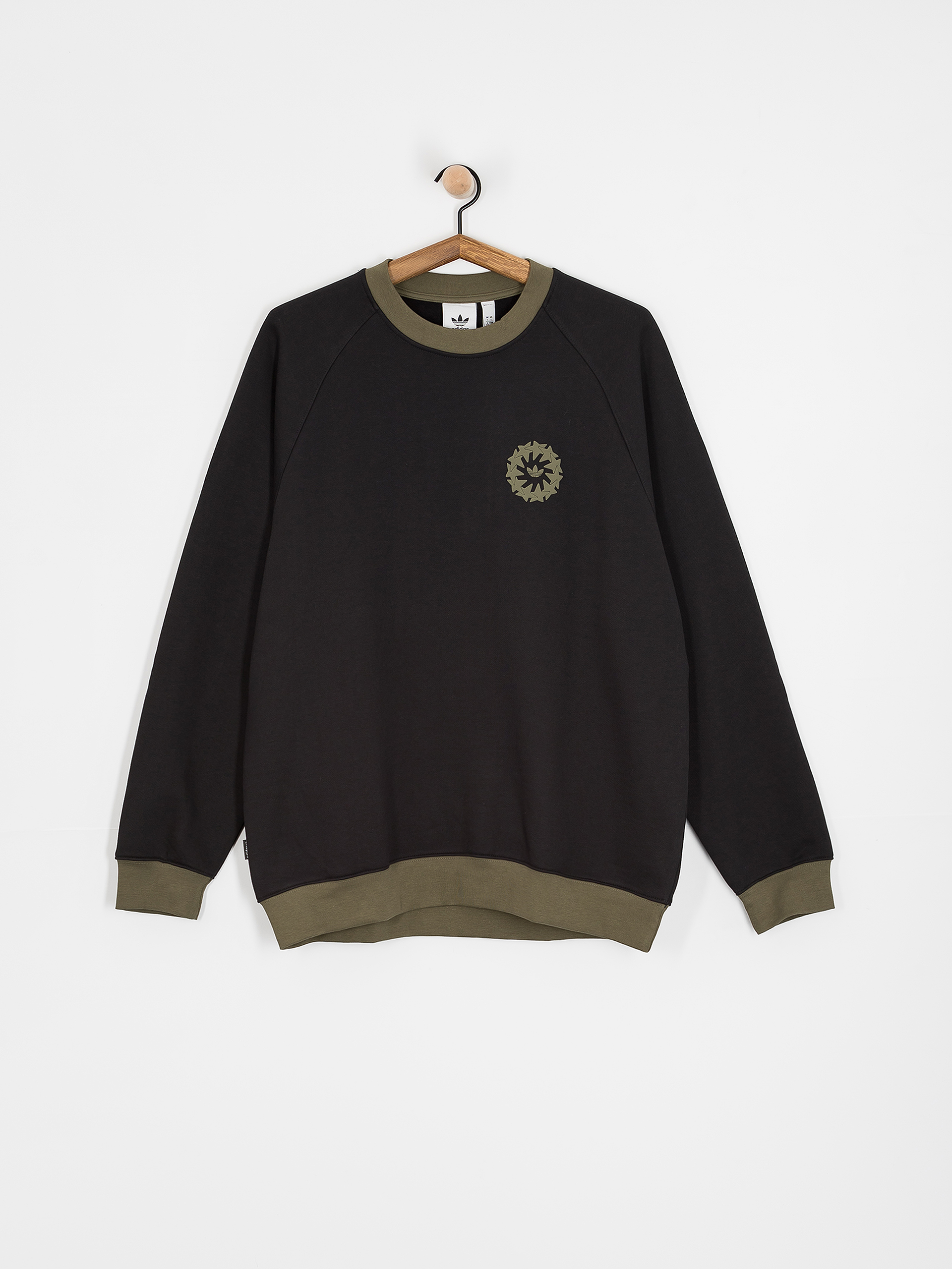 Mikina adidas Star Wheel Crew (black/olistr)