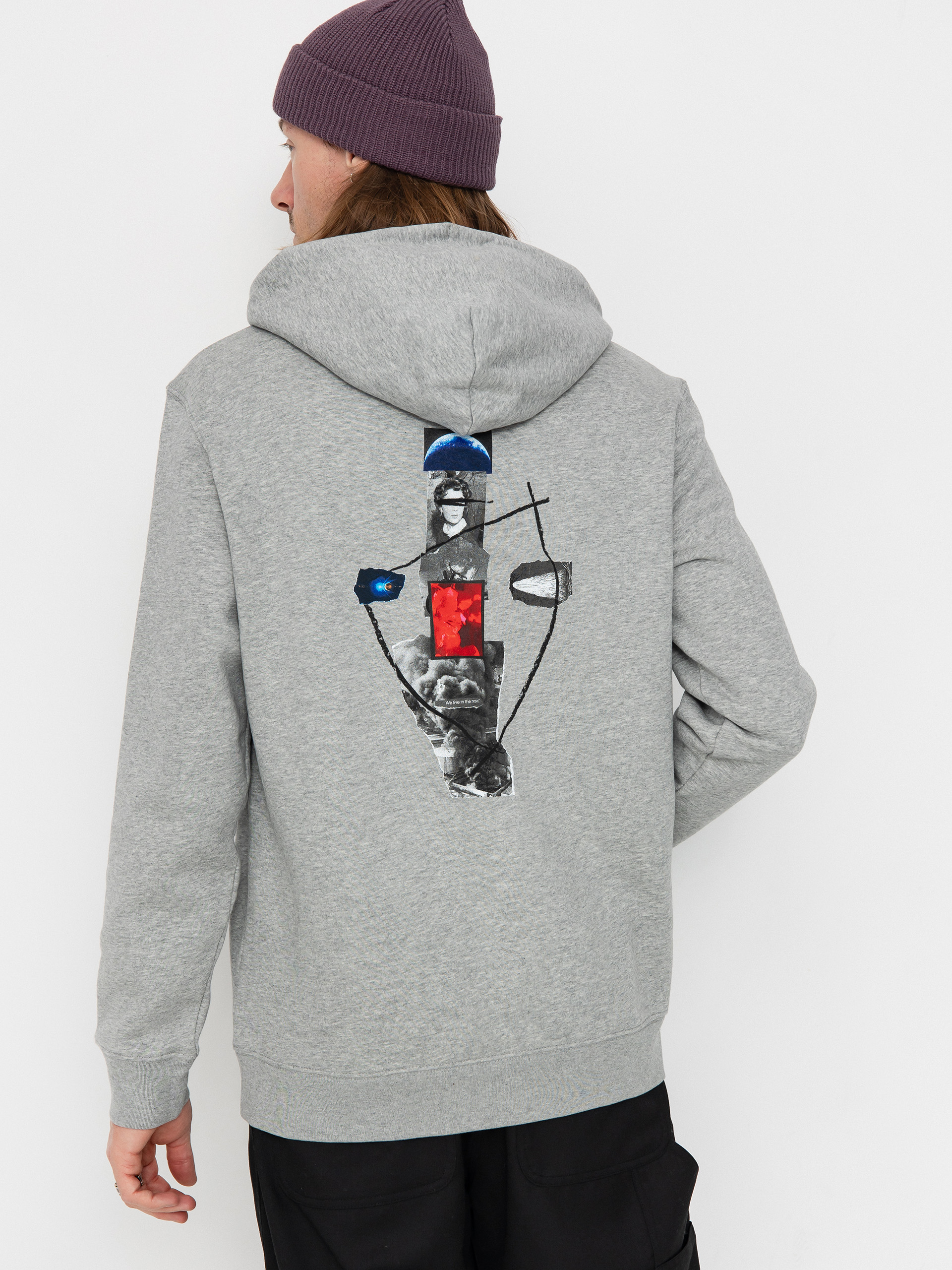 Mikina s kapucu00ed Poetic Collective In The Now HD (heather grey)