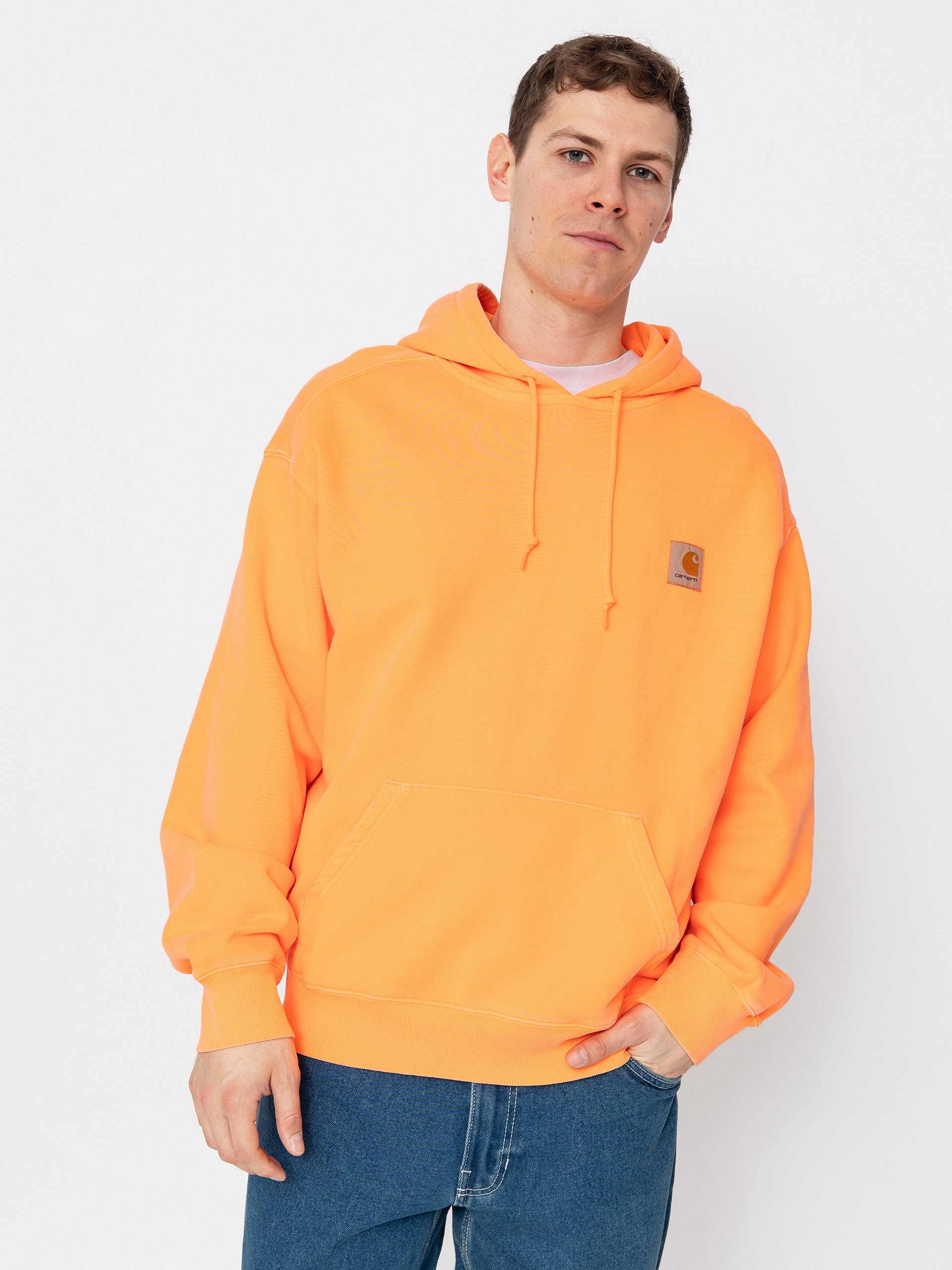 Mikina s kapucí Carhartt WIP Industry HD (lumo orange)