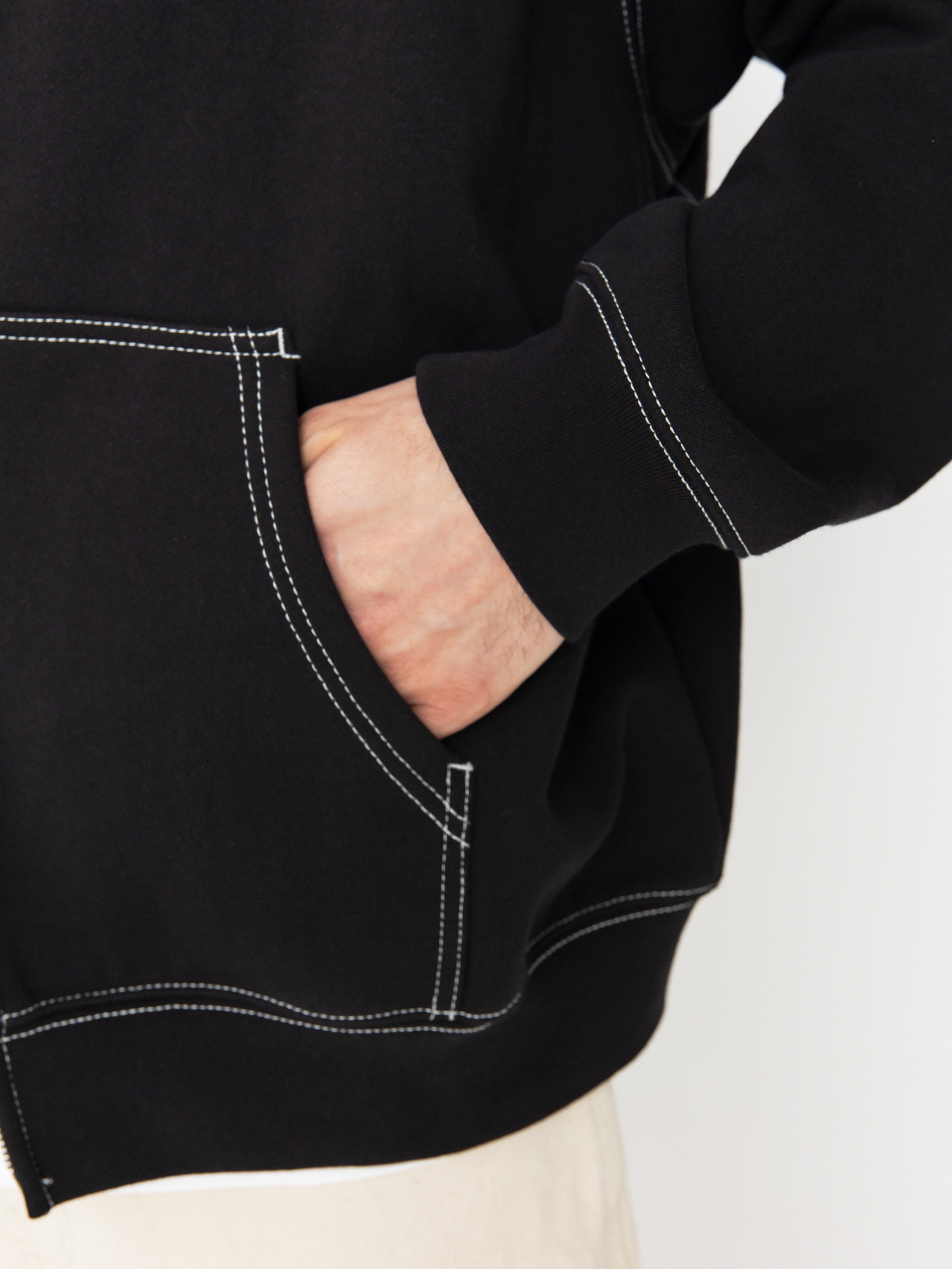 Mikina s kapucí Vans Skate Swirl ZHD (black)