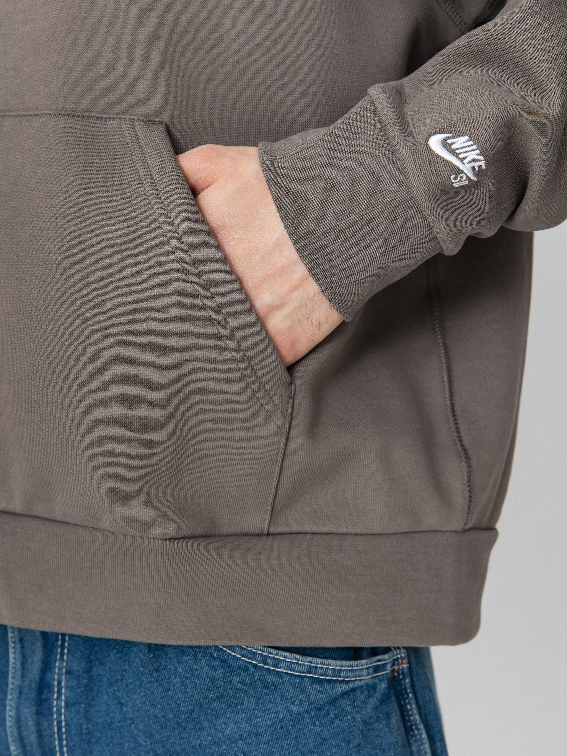 Mikina s kapucí Nike SB Pool Airs ZHD (cave stone/white)