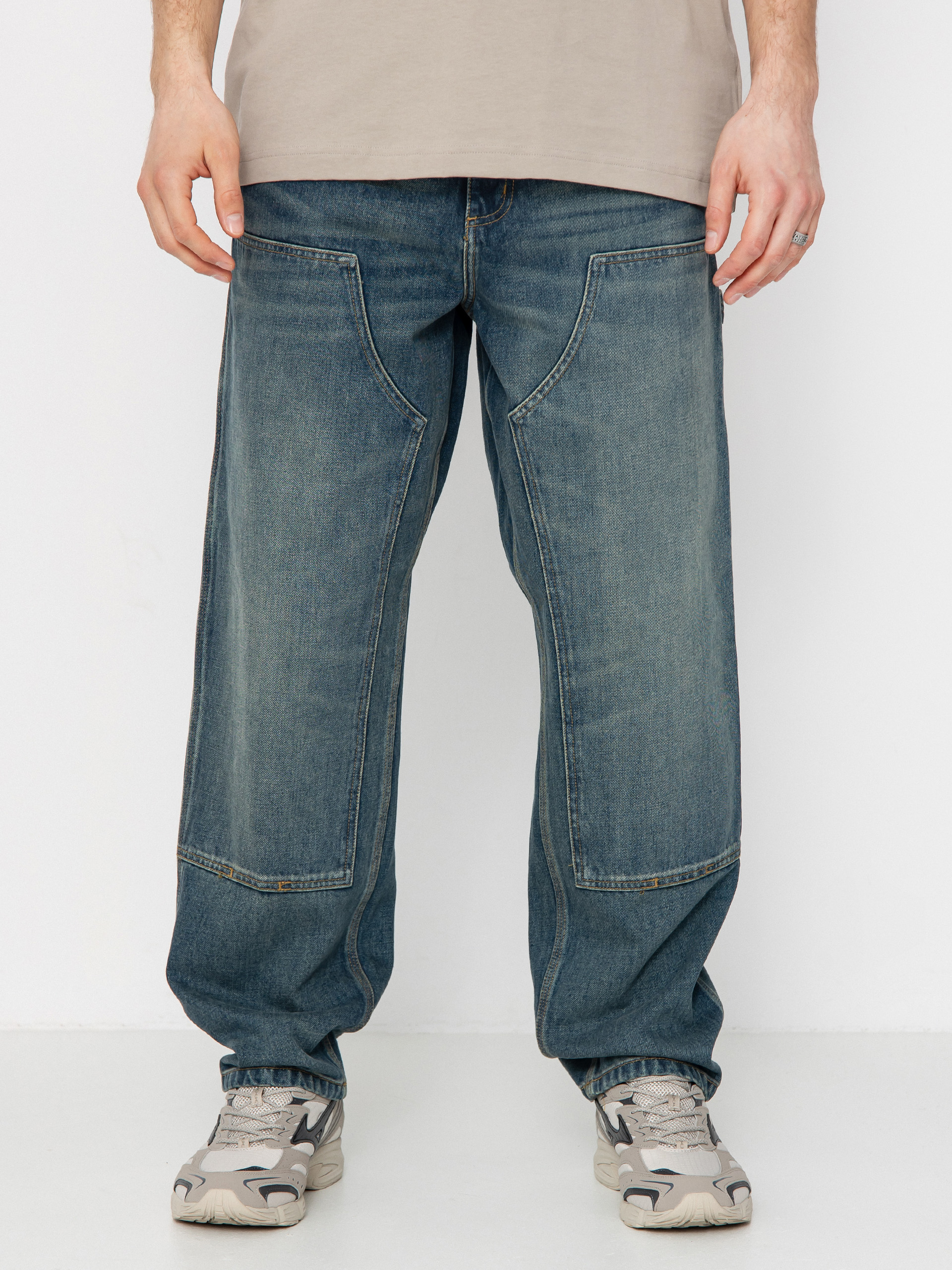 Kalhoty Carhartt WIP Double Knee (blue)