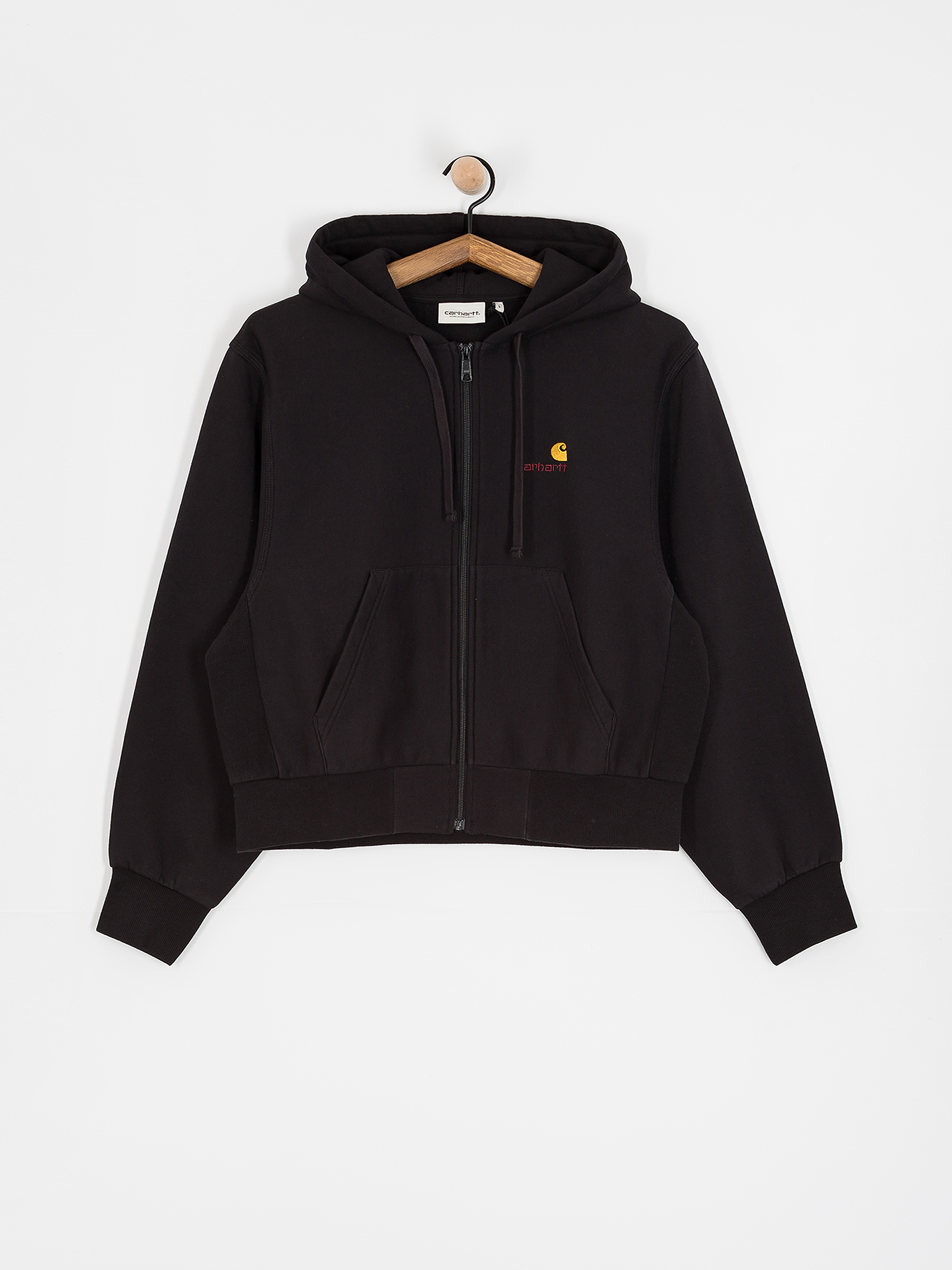 Mikina s kapucí Carhartt WIP American Script ZHD Wmn (black)