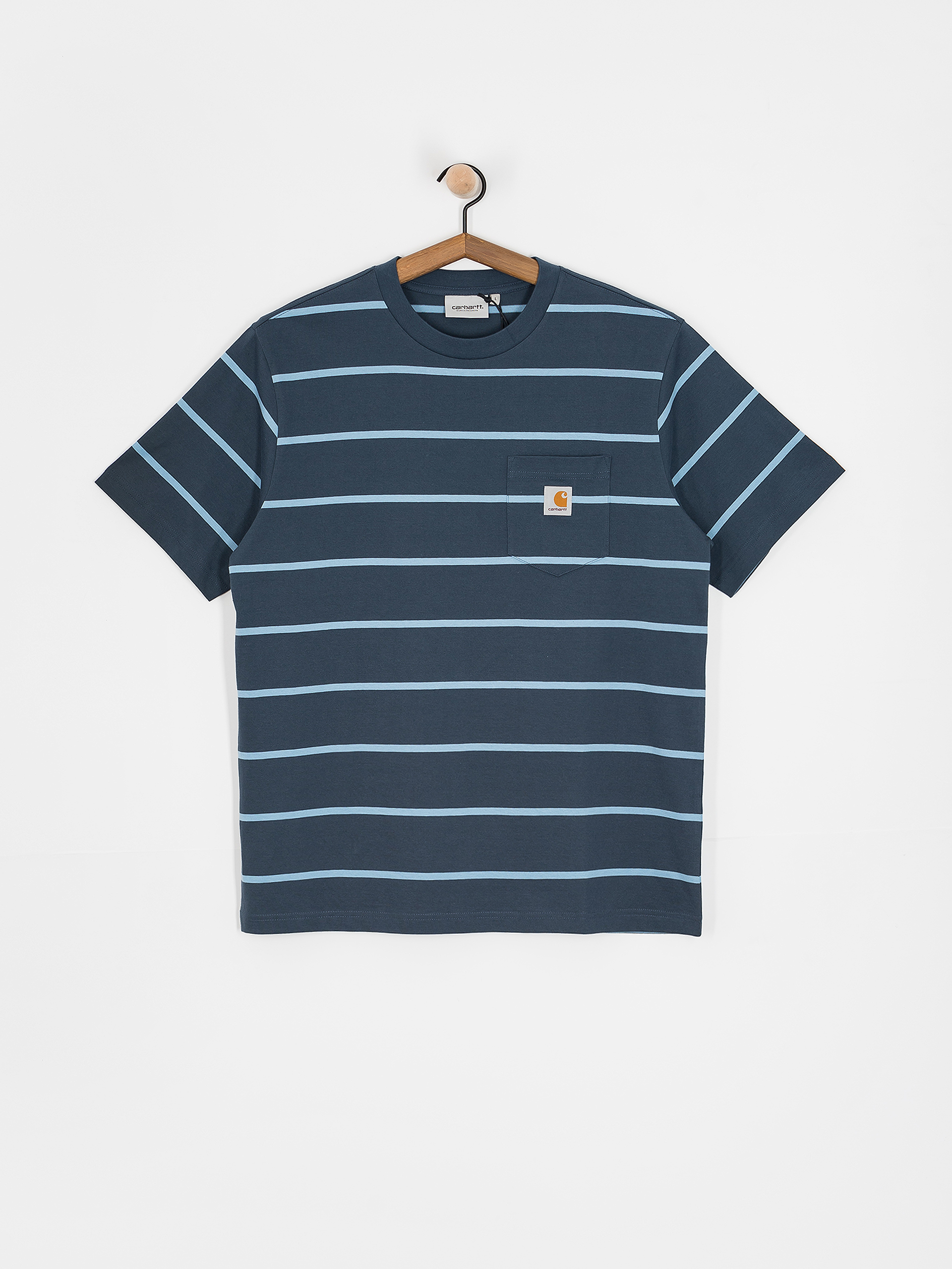 Tričko Carhartt WIP Aiken Pocket (aiken stripe/dusky blue)