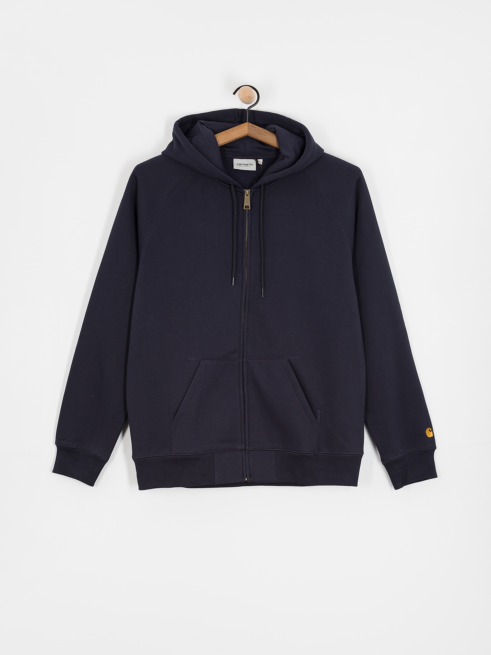 Mikina s kapucí Carhartt WIP Chase ZHD (dark navy/gold)