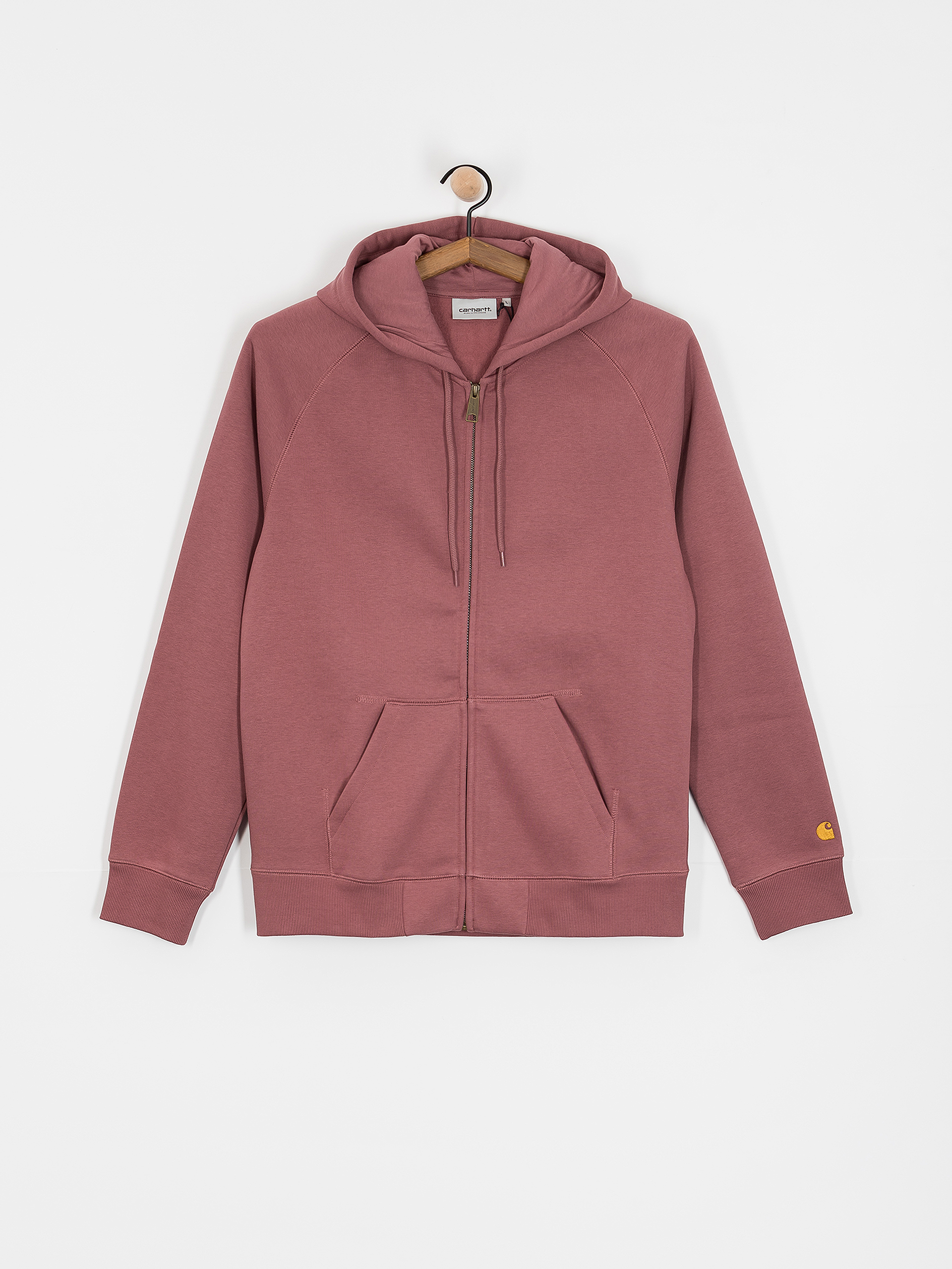 Mikina s kapucí Carhartt WIP Chase ZHD (dusky pink/gold)