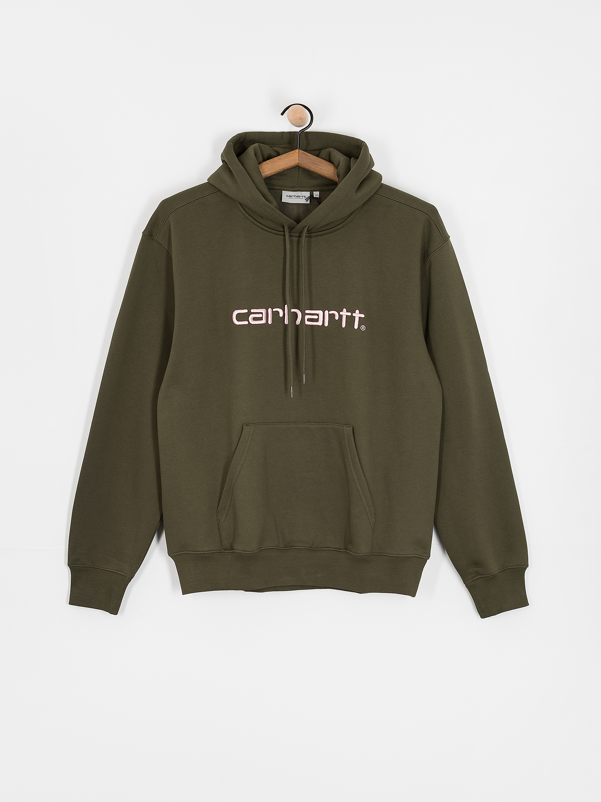 Mikina s kapucí Carhartt WIP Carhartt HD (turtle/air pink)