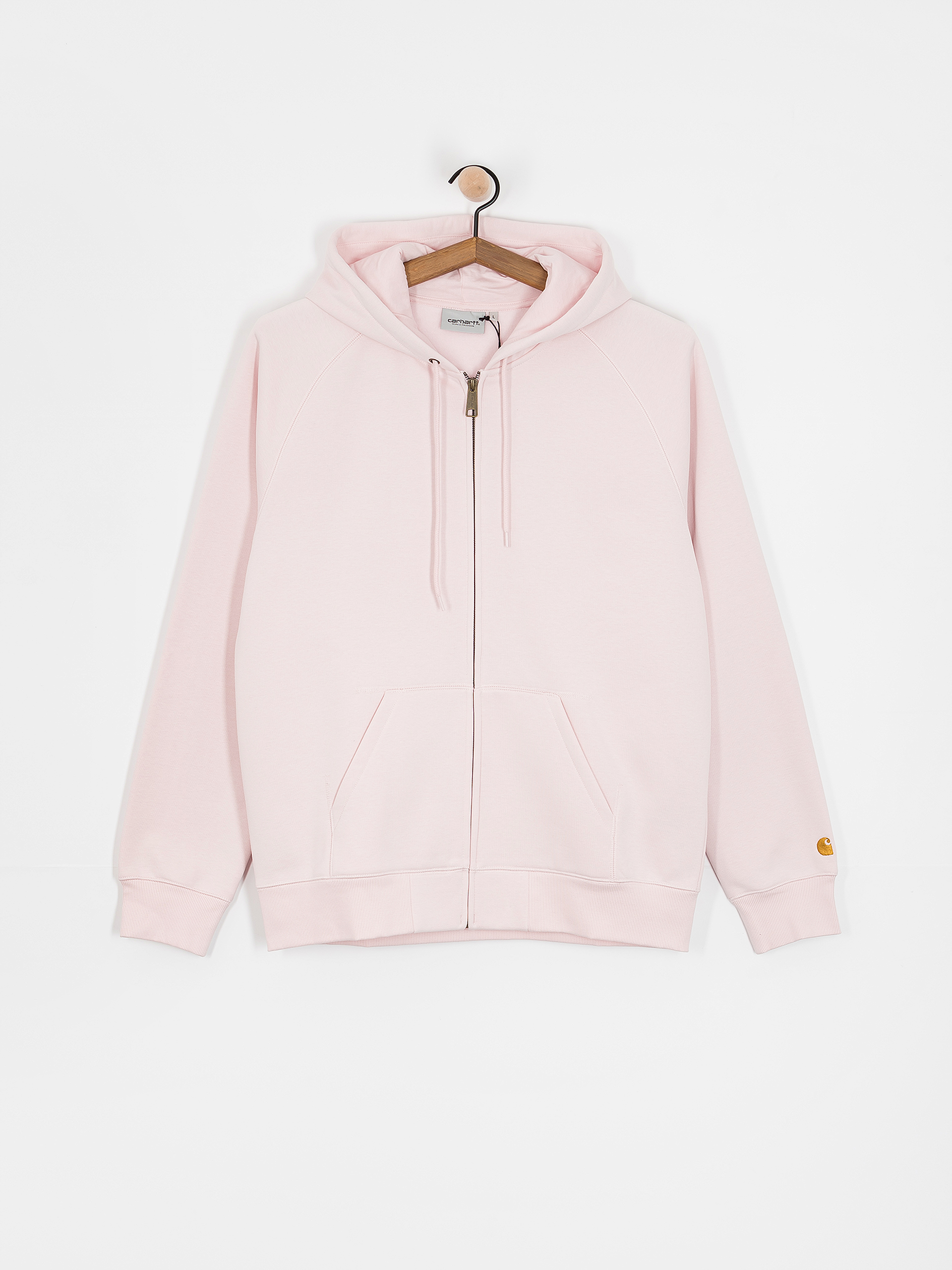 Mikina s kapucí Carhartt WIP Chase ZHD (air pink/gold)