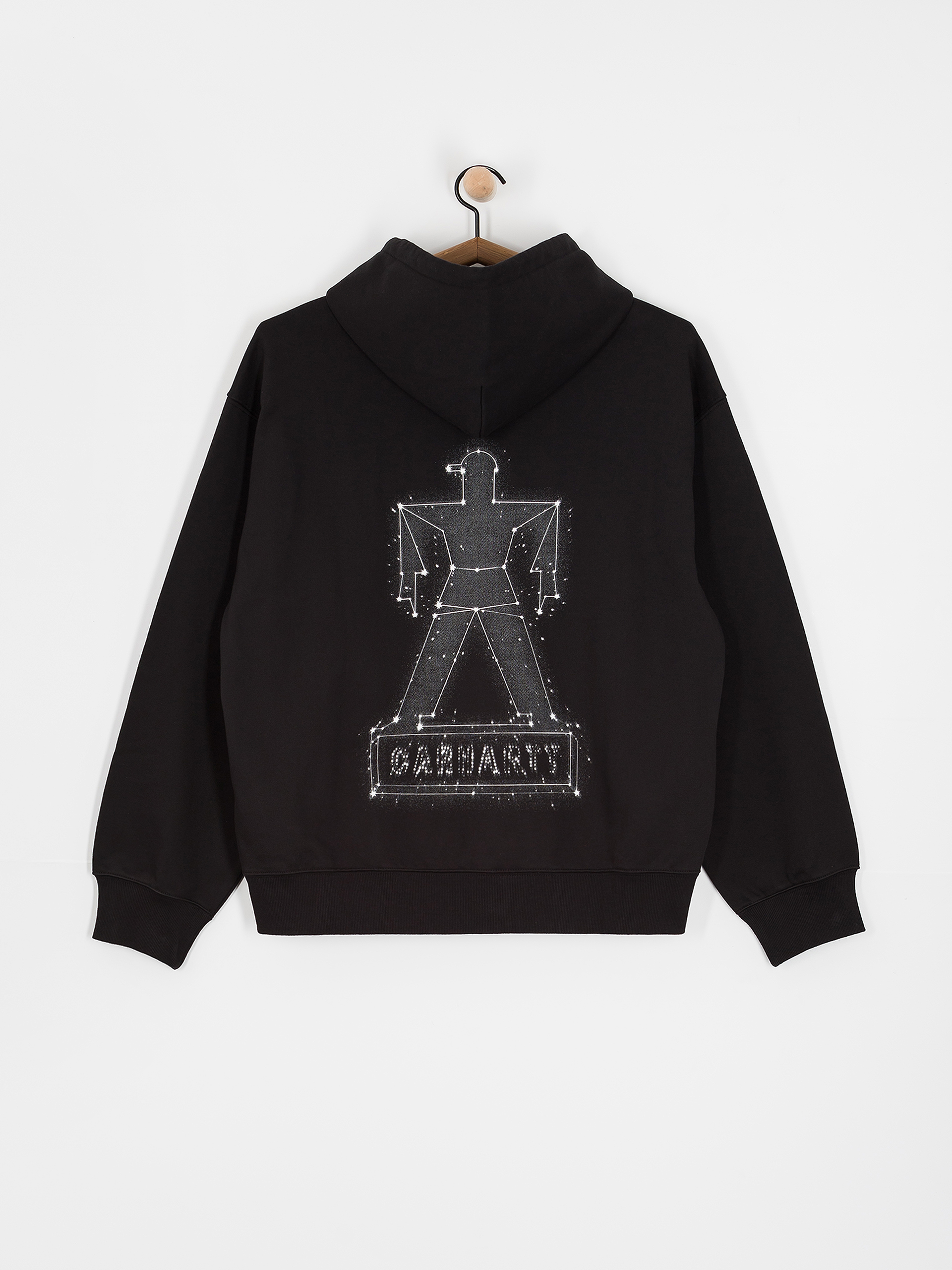 Mikina s kapucí Carhartt WIP Stargazer HD (black/white)