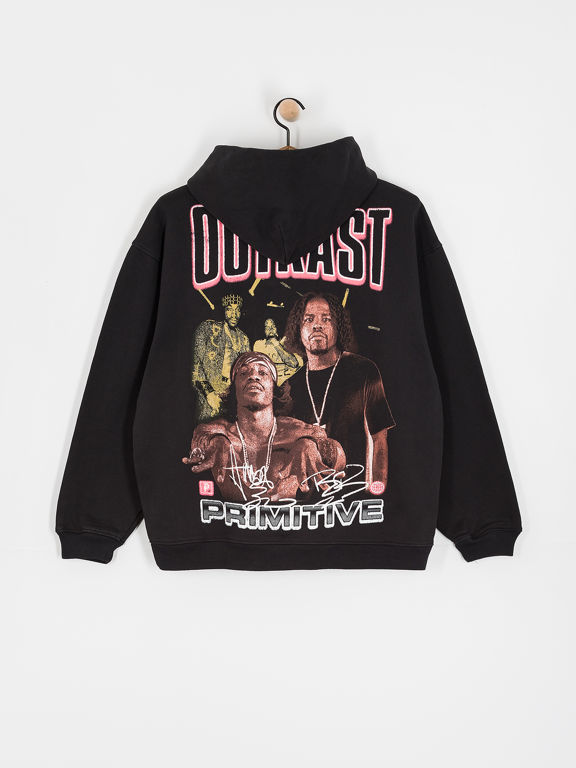 Mikina s kapucí Primitive Headline HD (black)