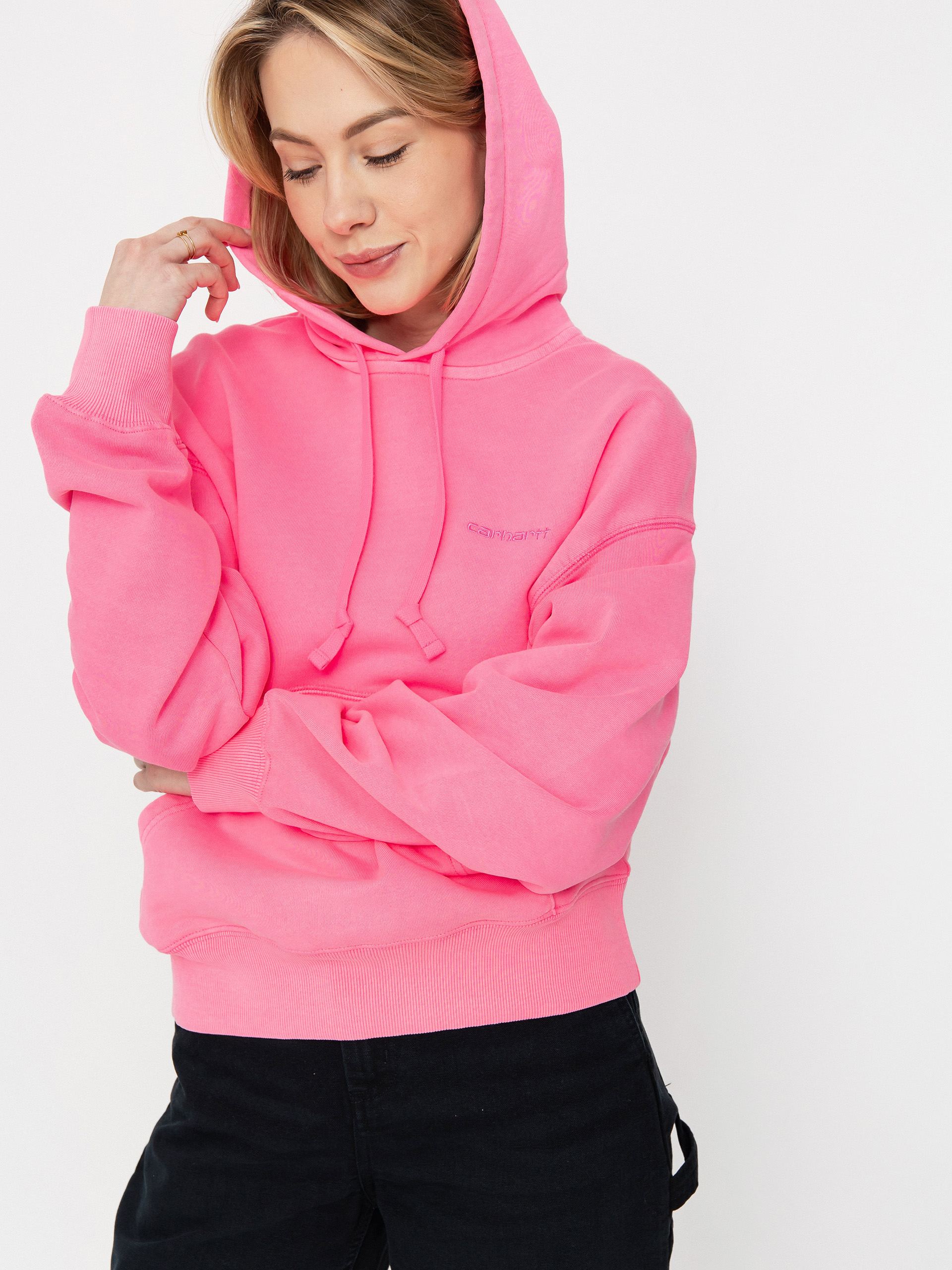 Mikina s kapucí Carhartt WIP Lumo HD Wmn (lumo pink)