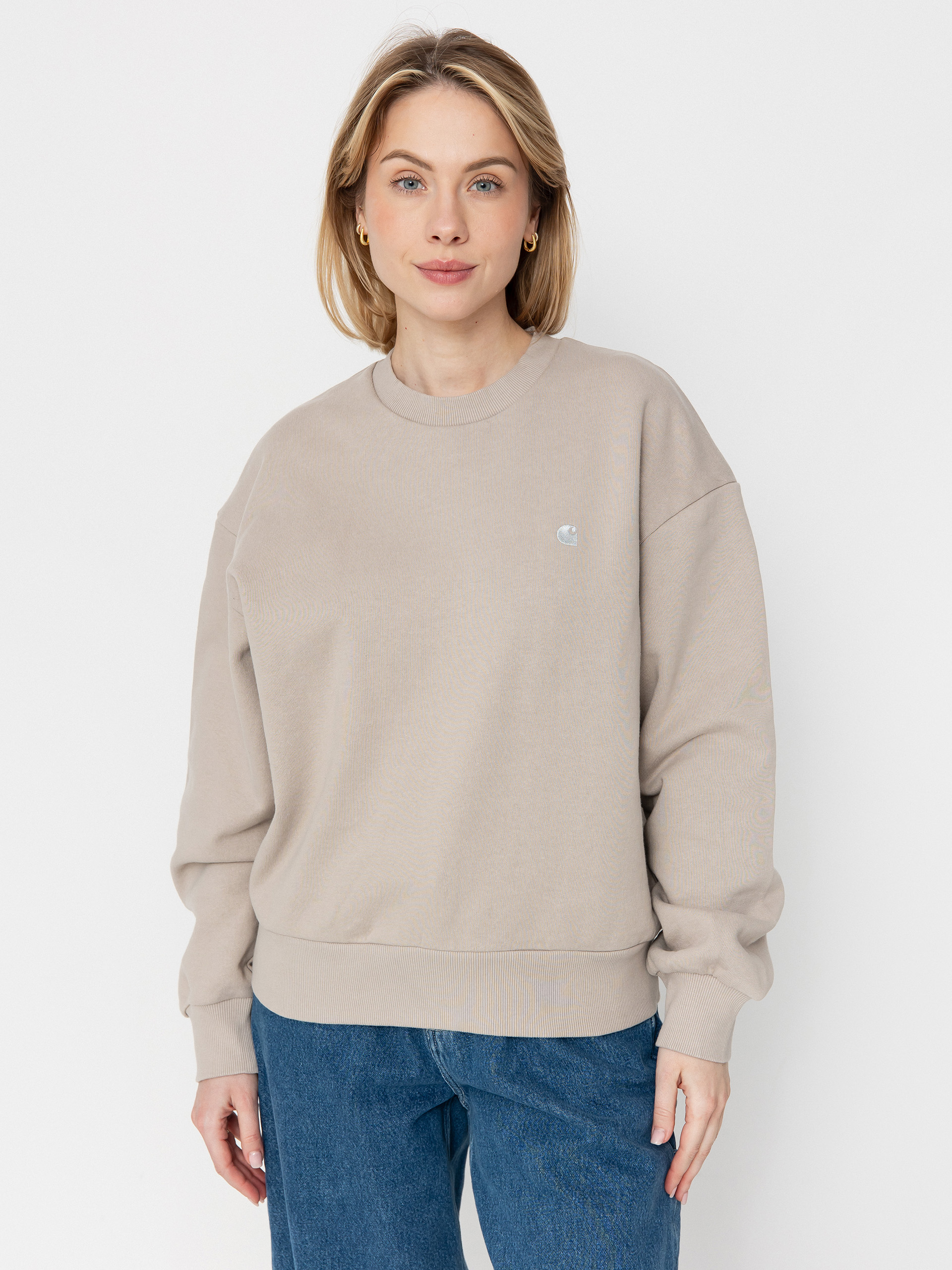 Mikina Carhartt WIP Casey Wmn (dusky beige/silver)