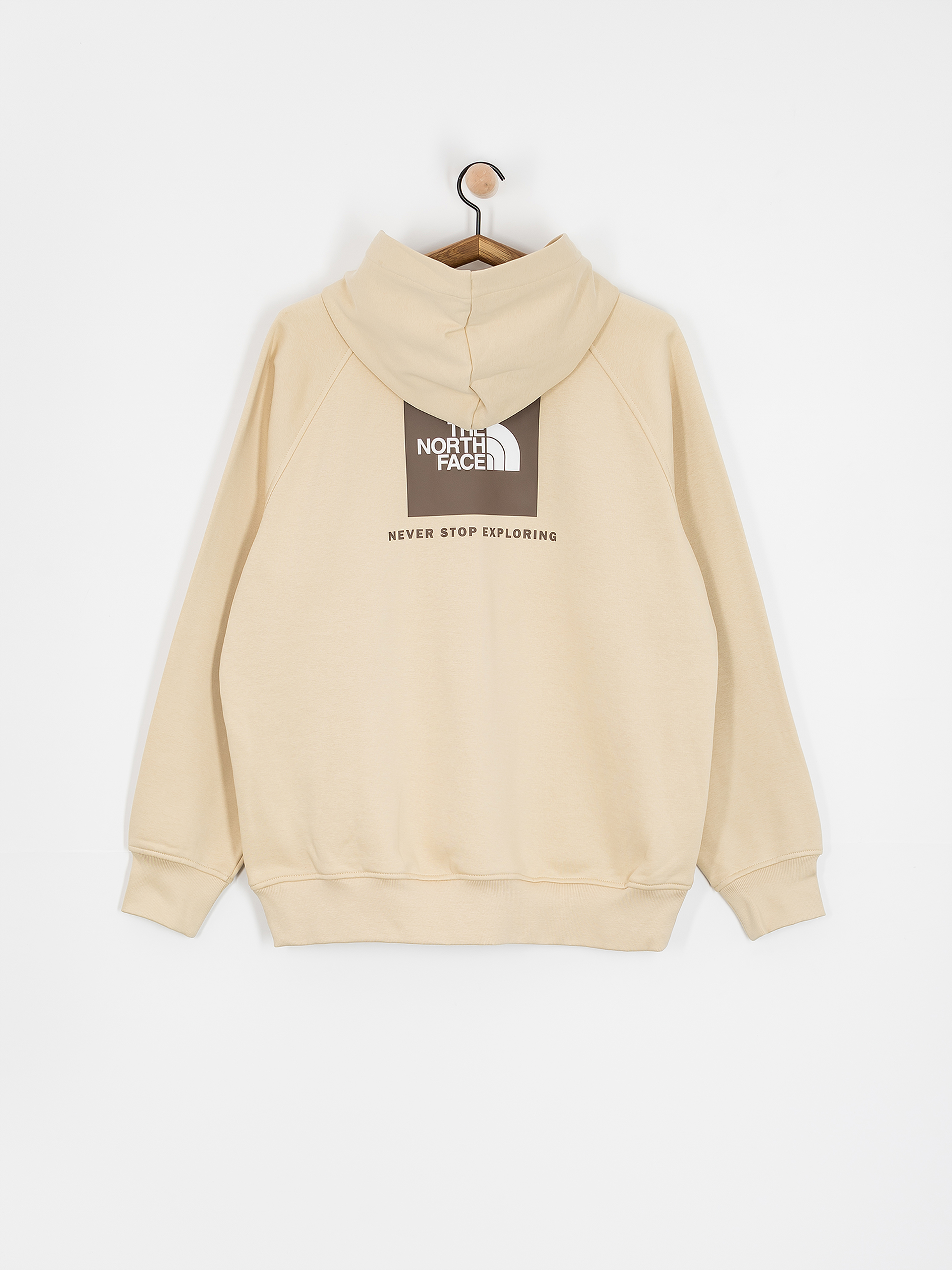 Mikina s kapucí The North Face Raglan Box Nse HD (gravel/smokey brown)