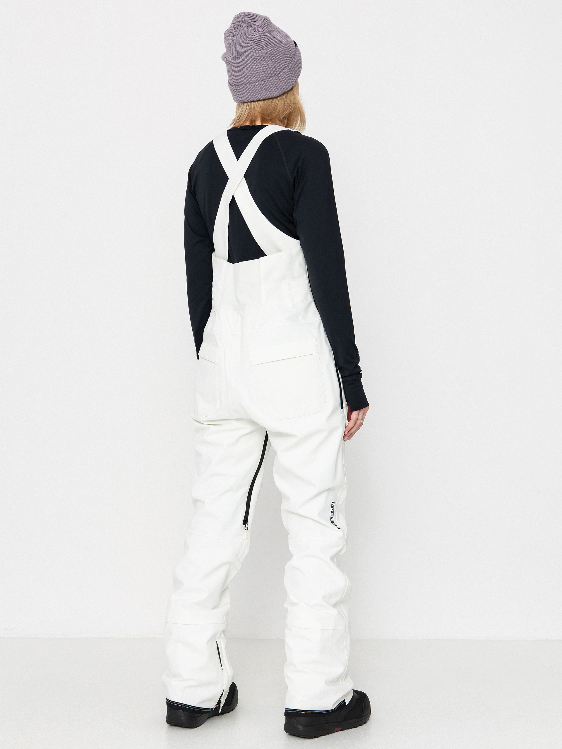 Dámské Snowboardové kalhoty  Burton Avalon Stretch Bib (stout white)